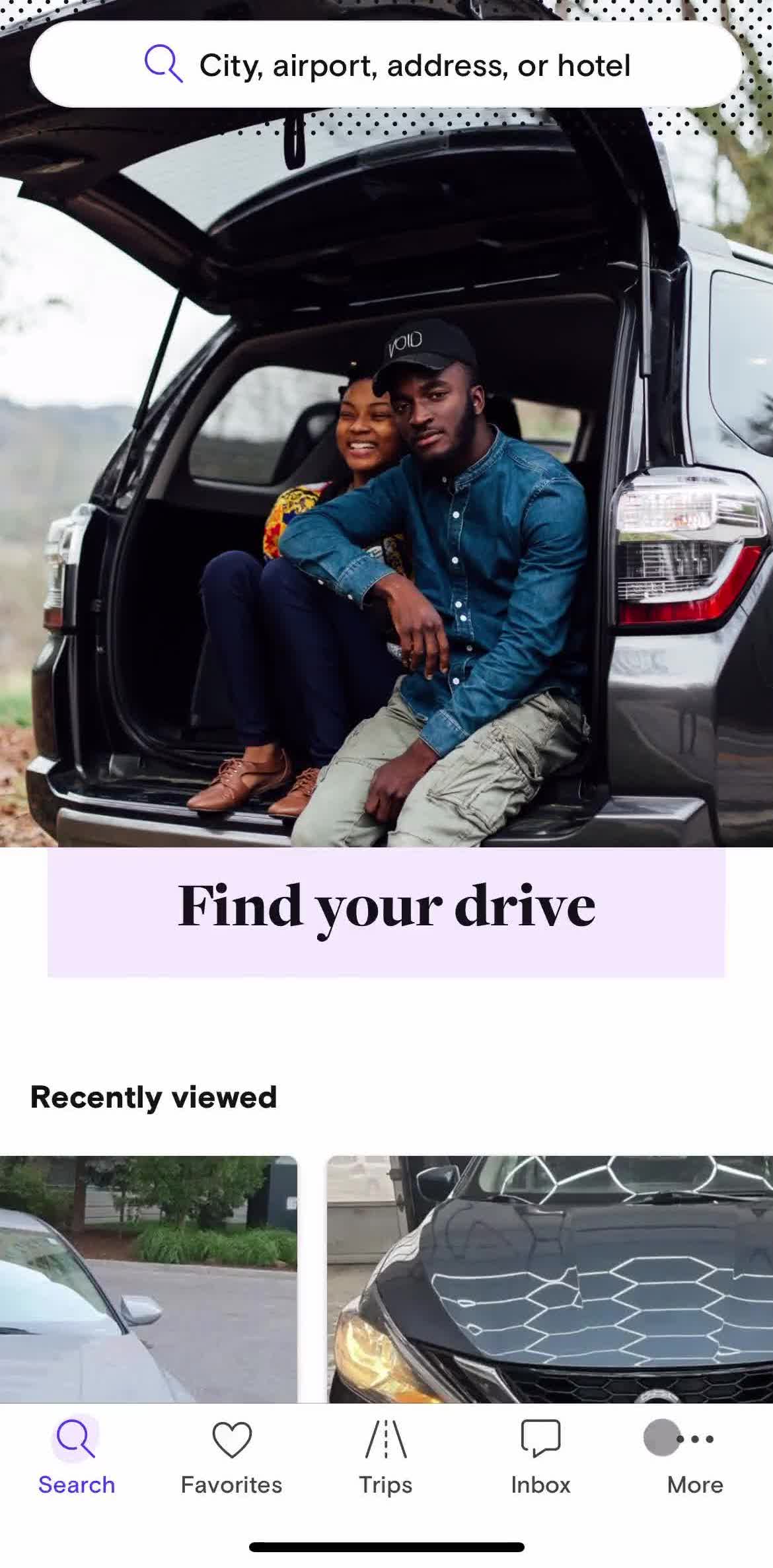 Turo Home screen in the Registering As Host flow