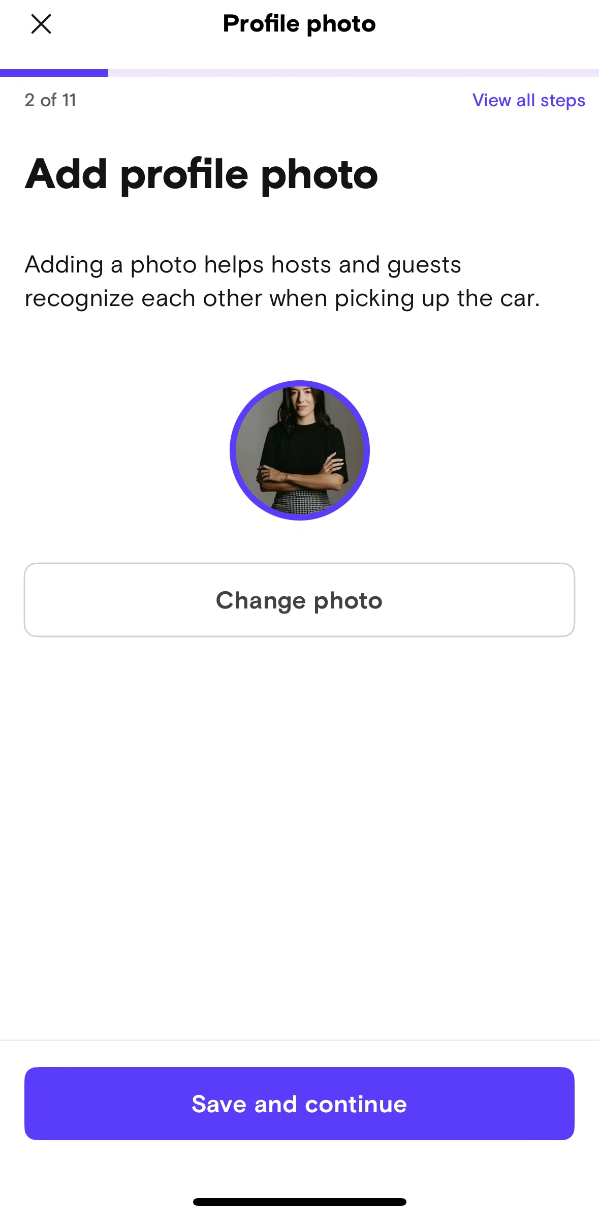 Turo Screen 1 screen in the Verifying mobile number flow