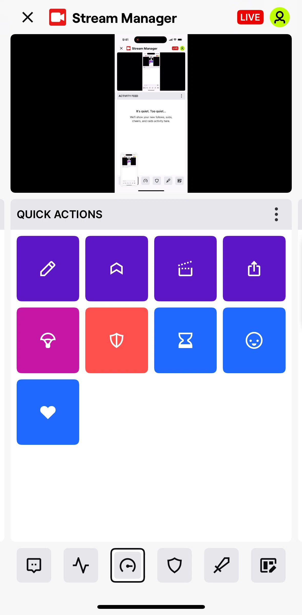 Twitch Screen screen in the Adding a stream marker flow