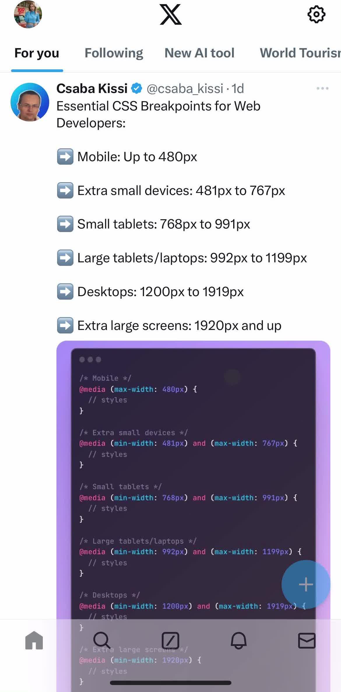 Twitter Home screen in the Creating A Poll flow