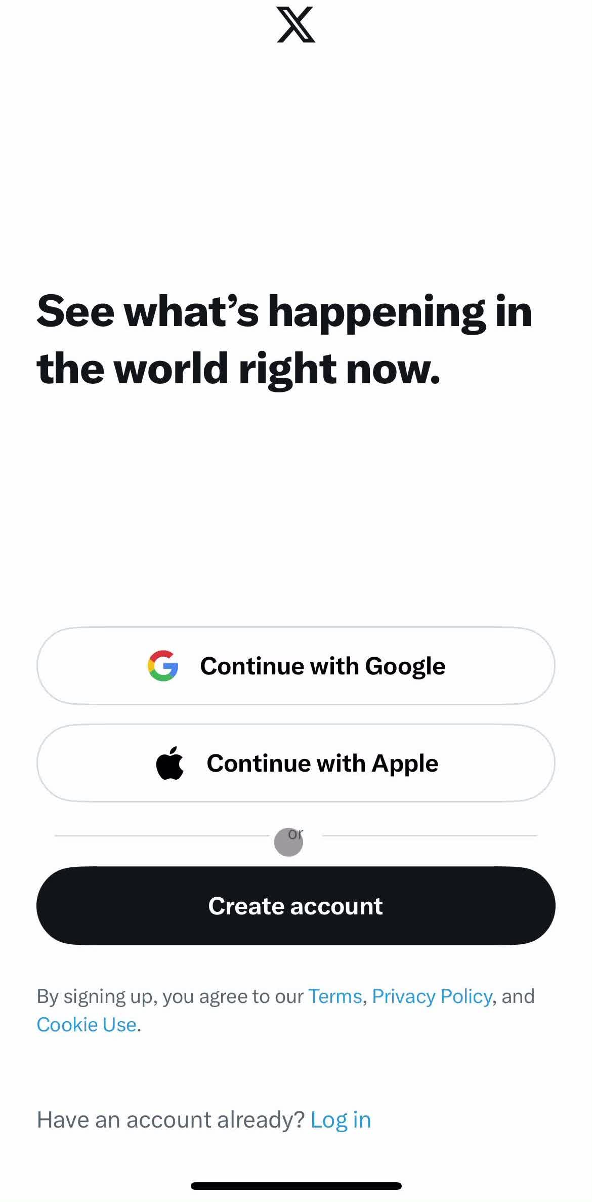 Twitter Sign in screen in the Password Reset flow