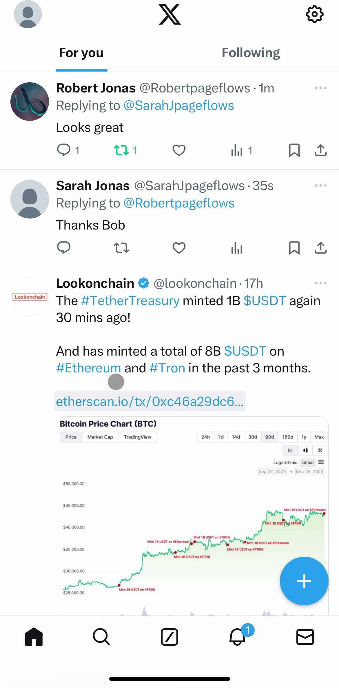 Twitter Home screen in the Reporting A Post flow