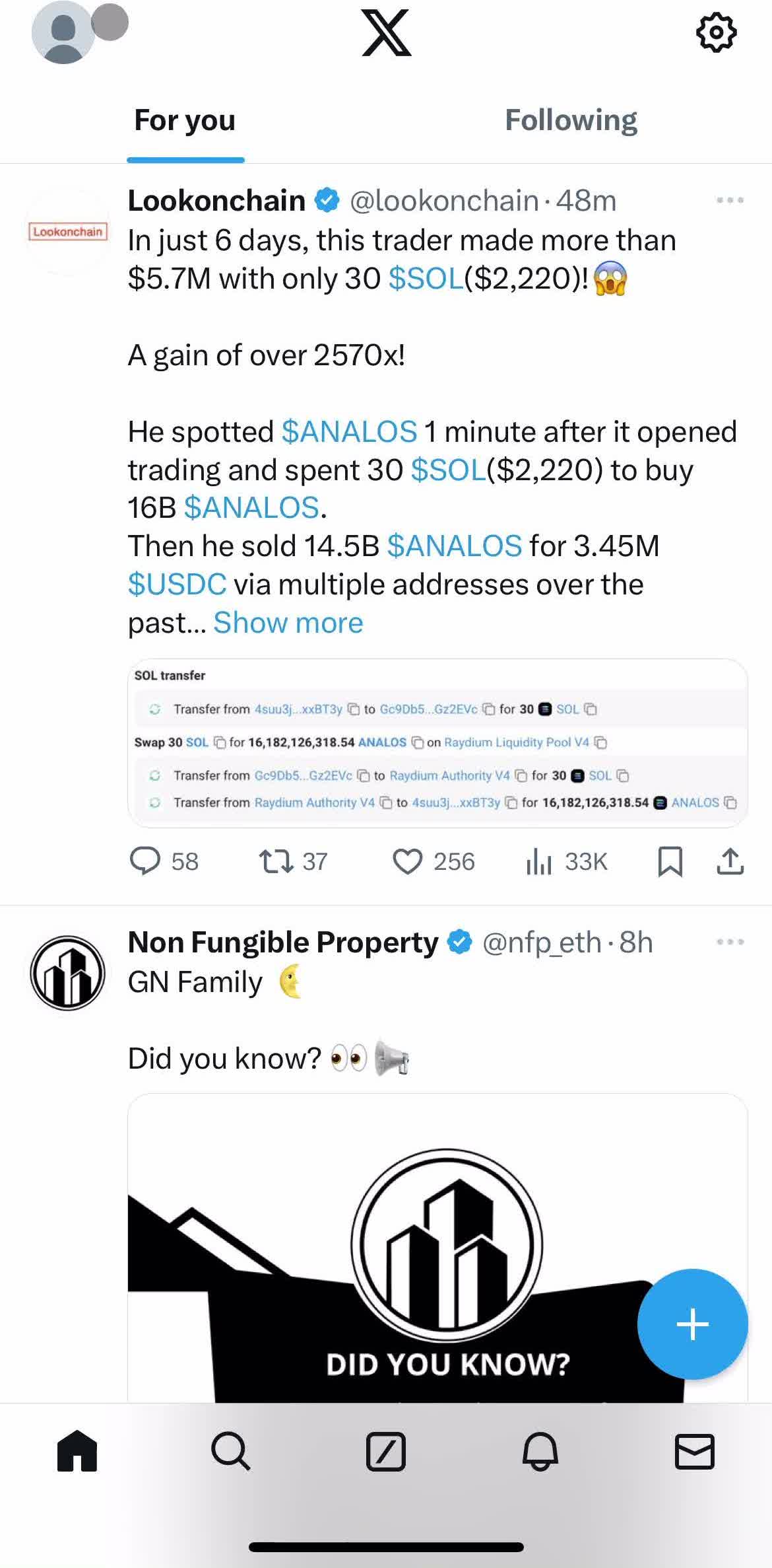 Twitter Home screen in the Sending Messages flow