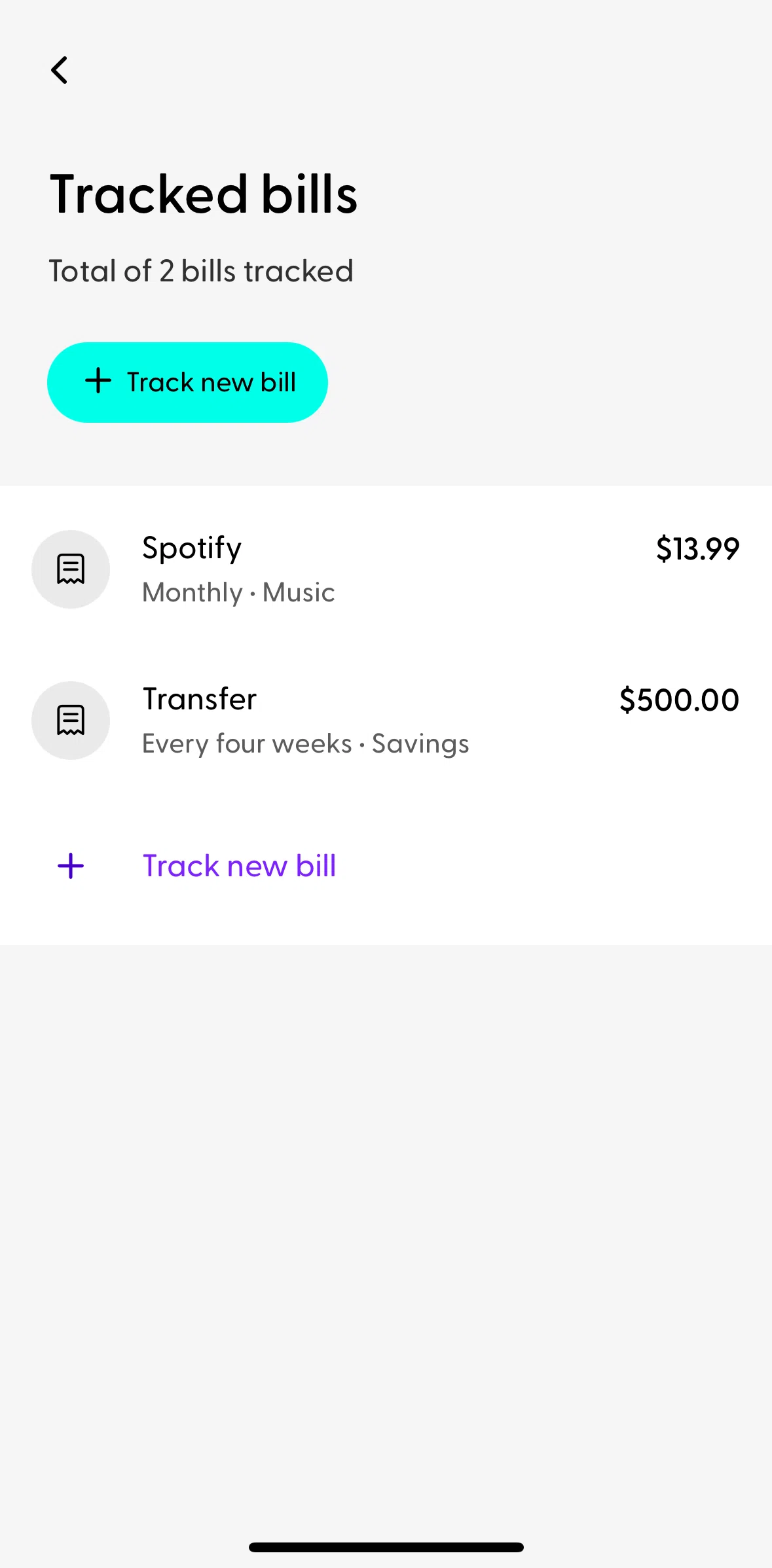 Ubank Money App Screen screen in the Bill detail flow