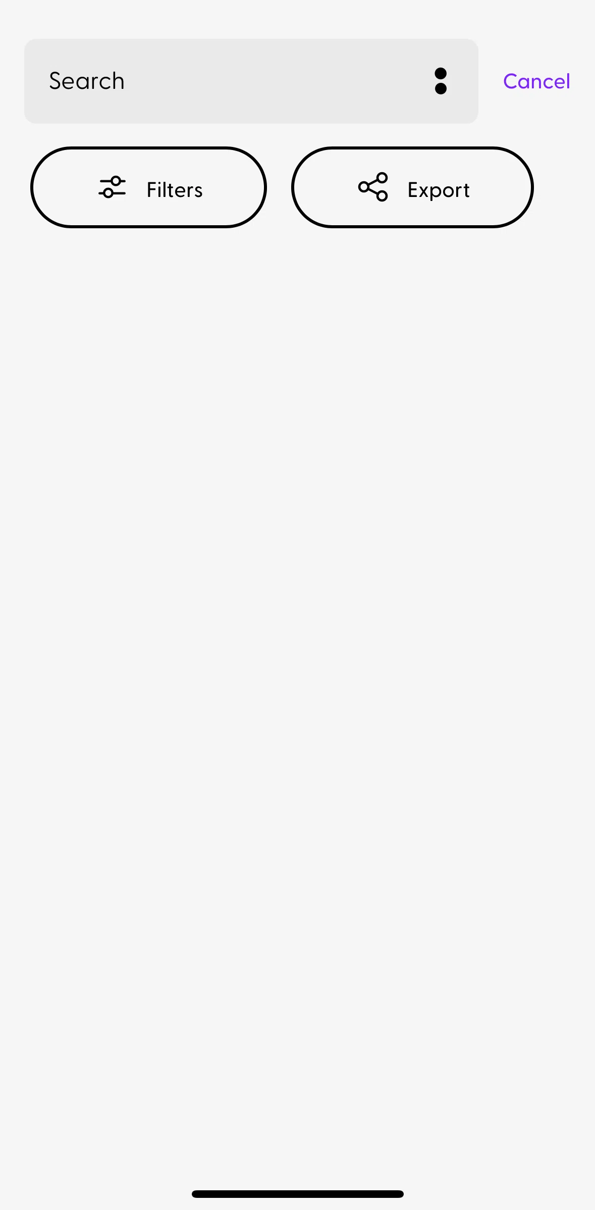 Ubank Money App Screen screen in the Filtering results flow