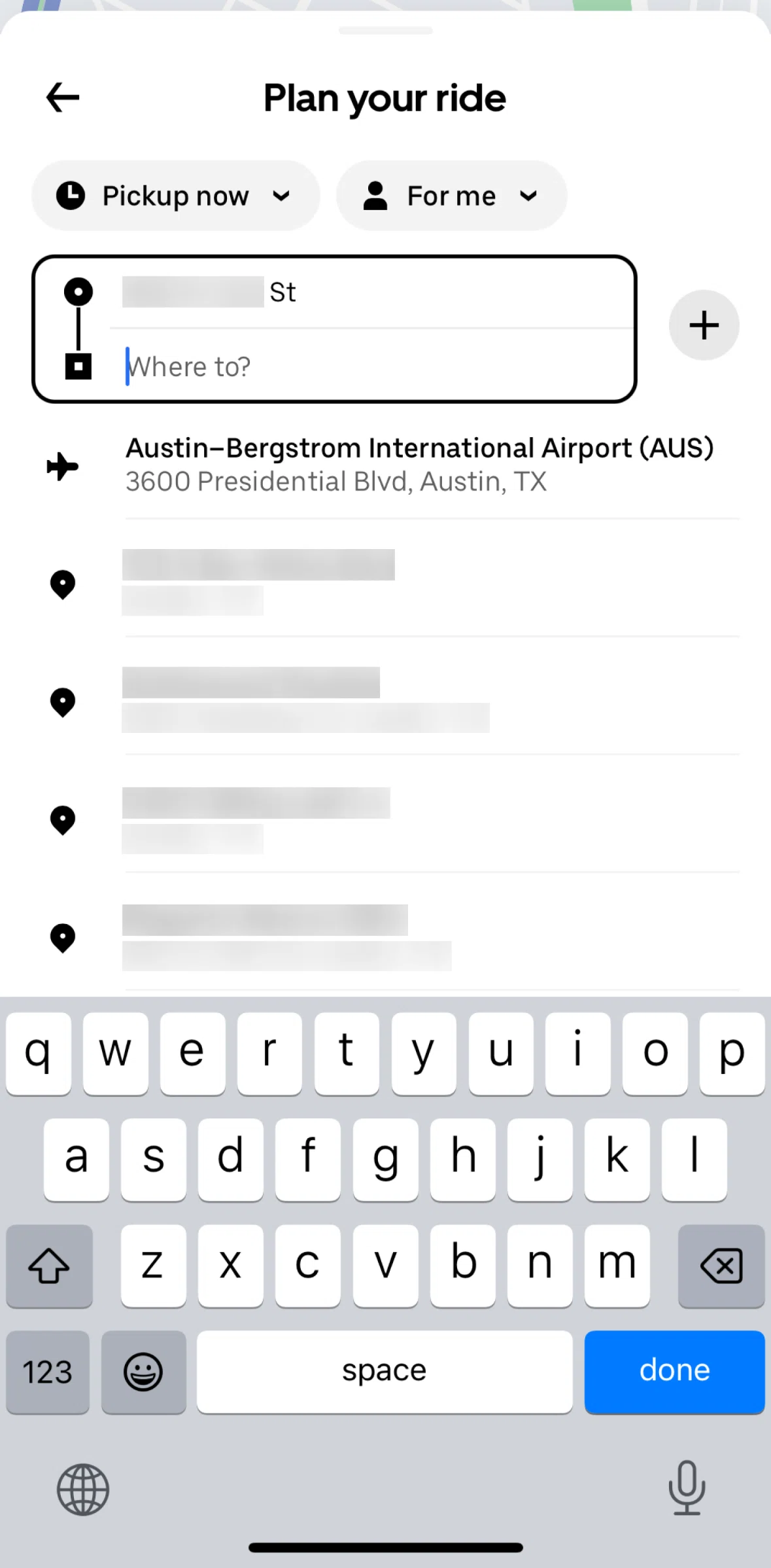 Uber Screen screen in the Switch rider flow