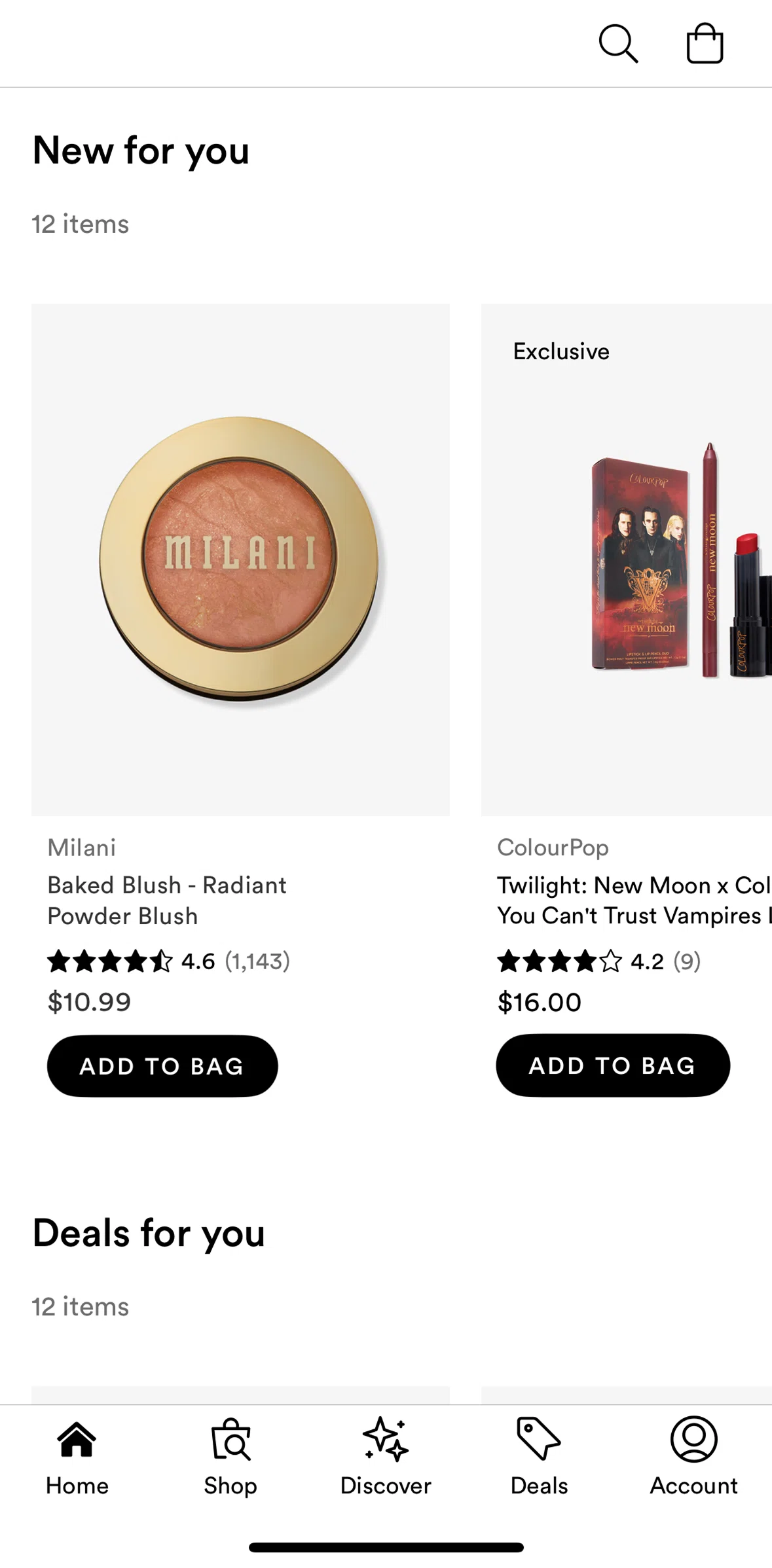 Ulta Beauty Screen screen in the Purchasing a product flow
