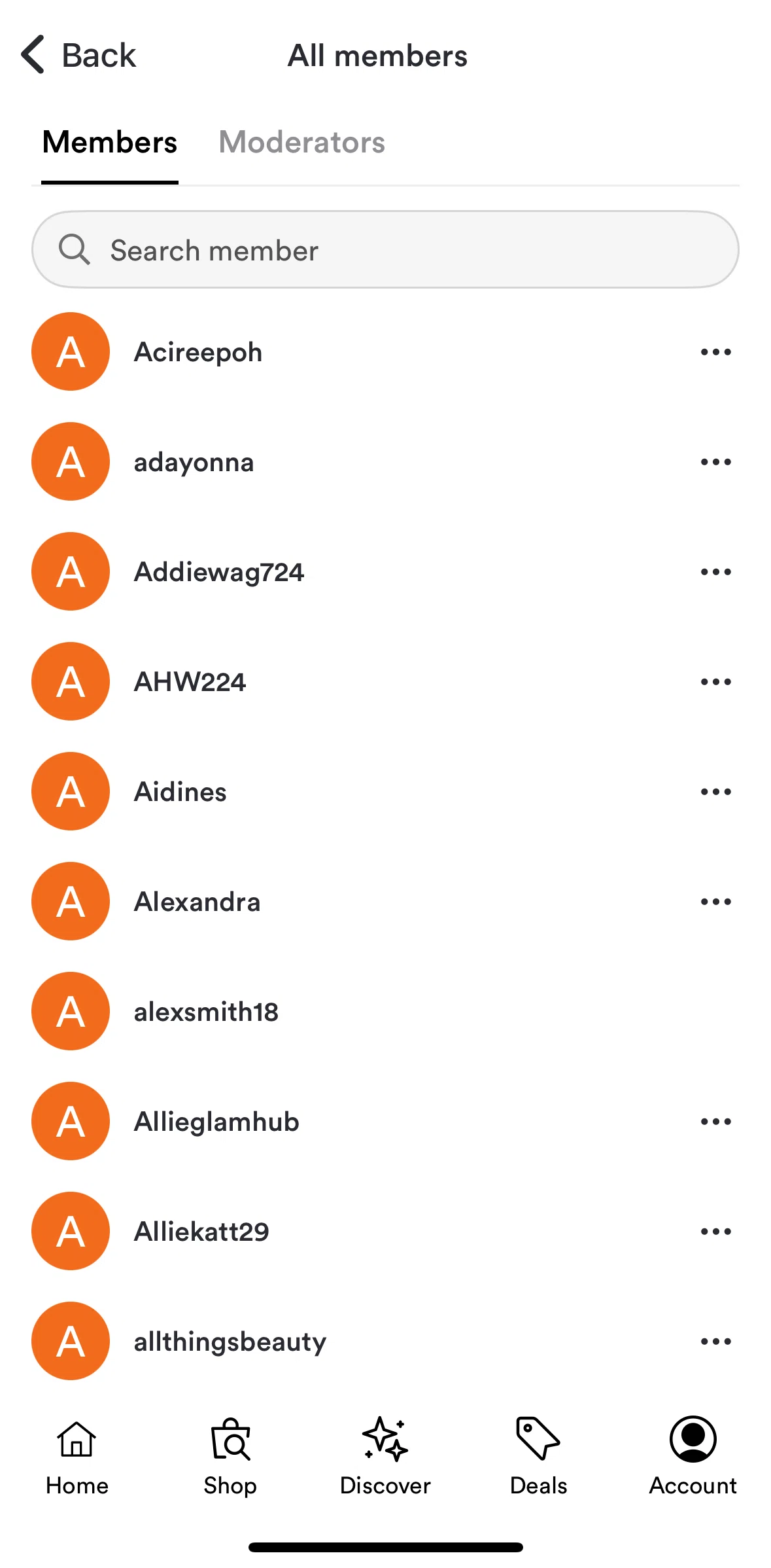 Ulta Beauty Screen screen in the Reporting a member flow