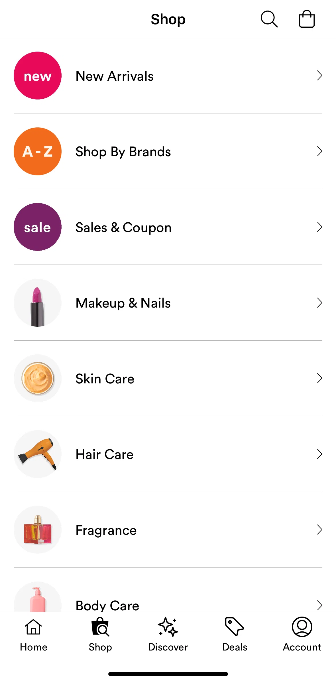 Ulta Beauty Screen screen in the Searching Ulta Beauty flow