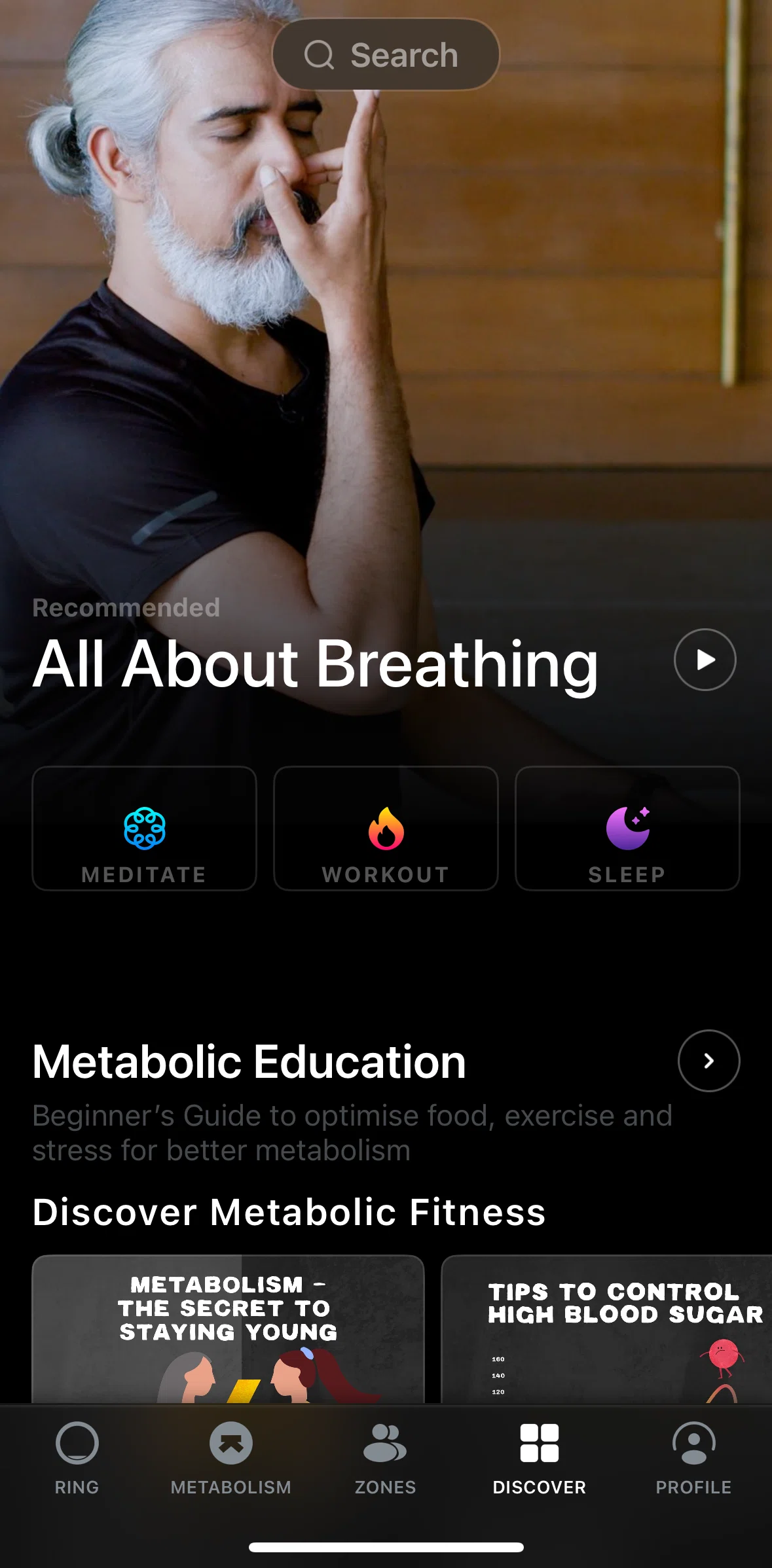 Ultrahuman Screen screen in the Metabolic Education flow