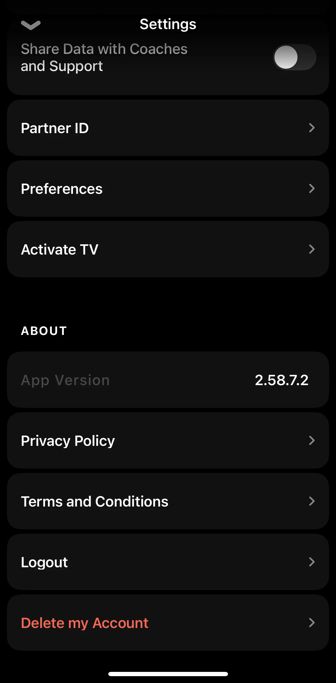 Ultrahuman Screen screen in the Privacy policy flow