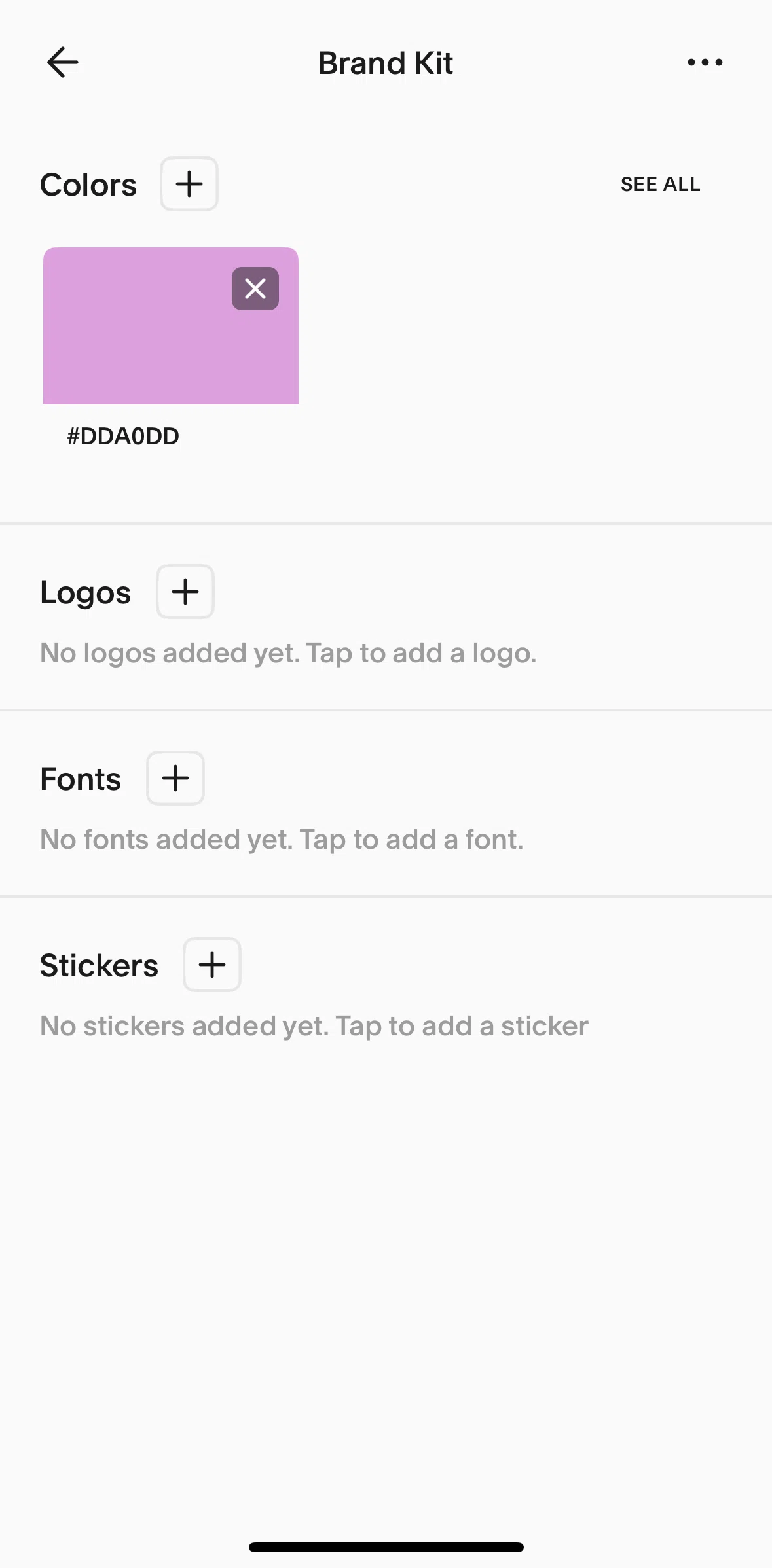 Unfold Screen screen in the Adding a logo flow