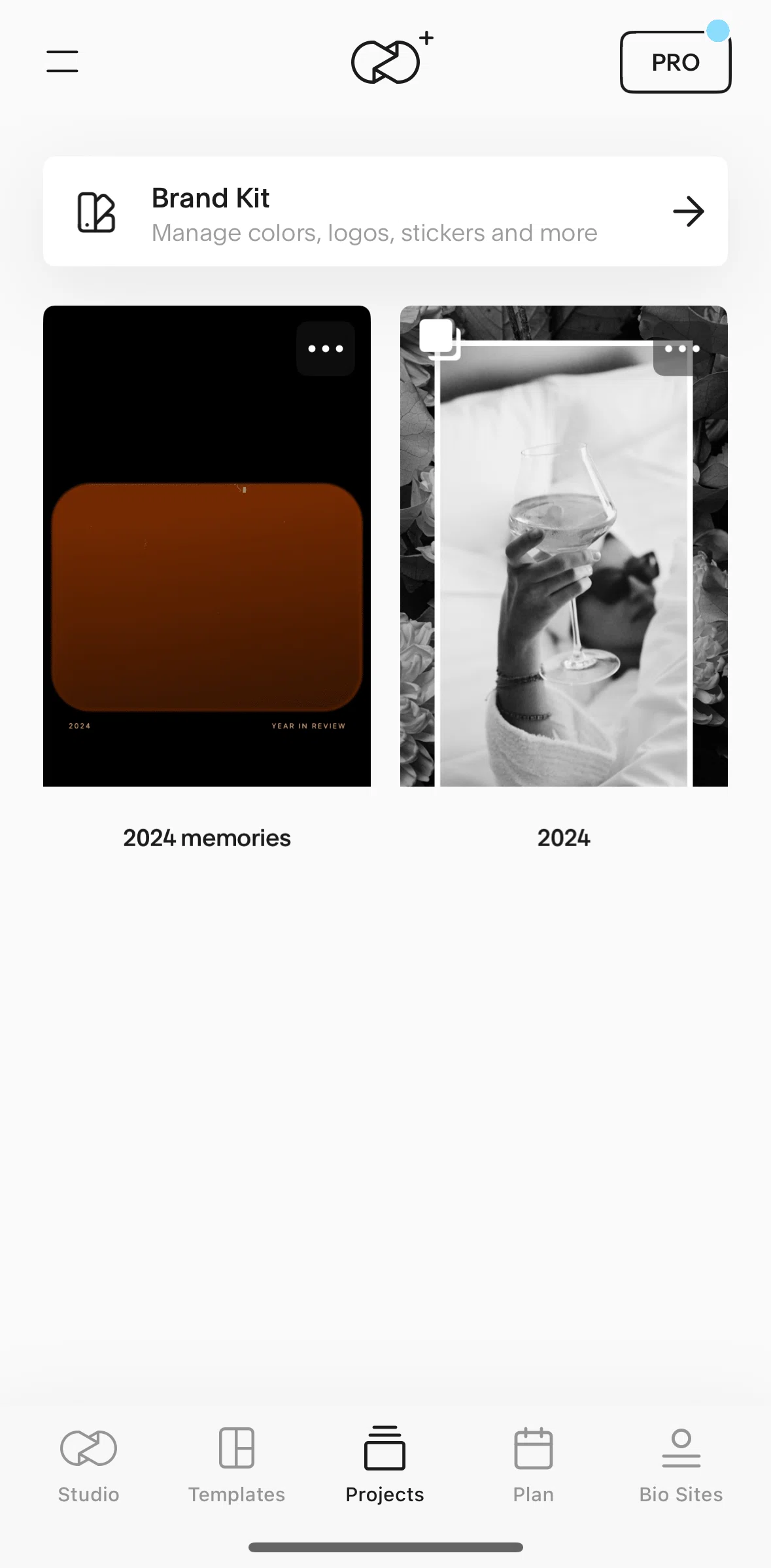 Unfold Screen screen in the Brand kit flow