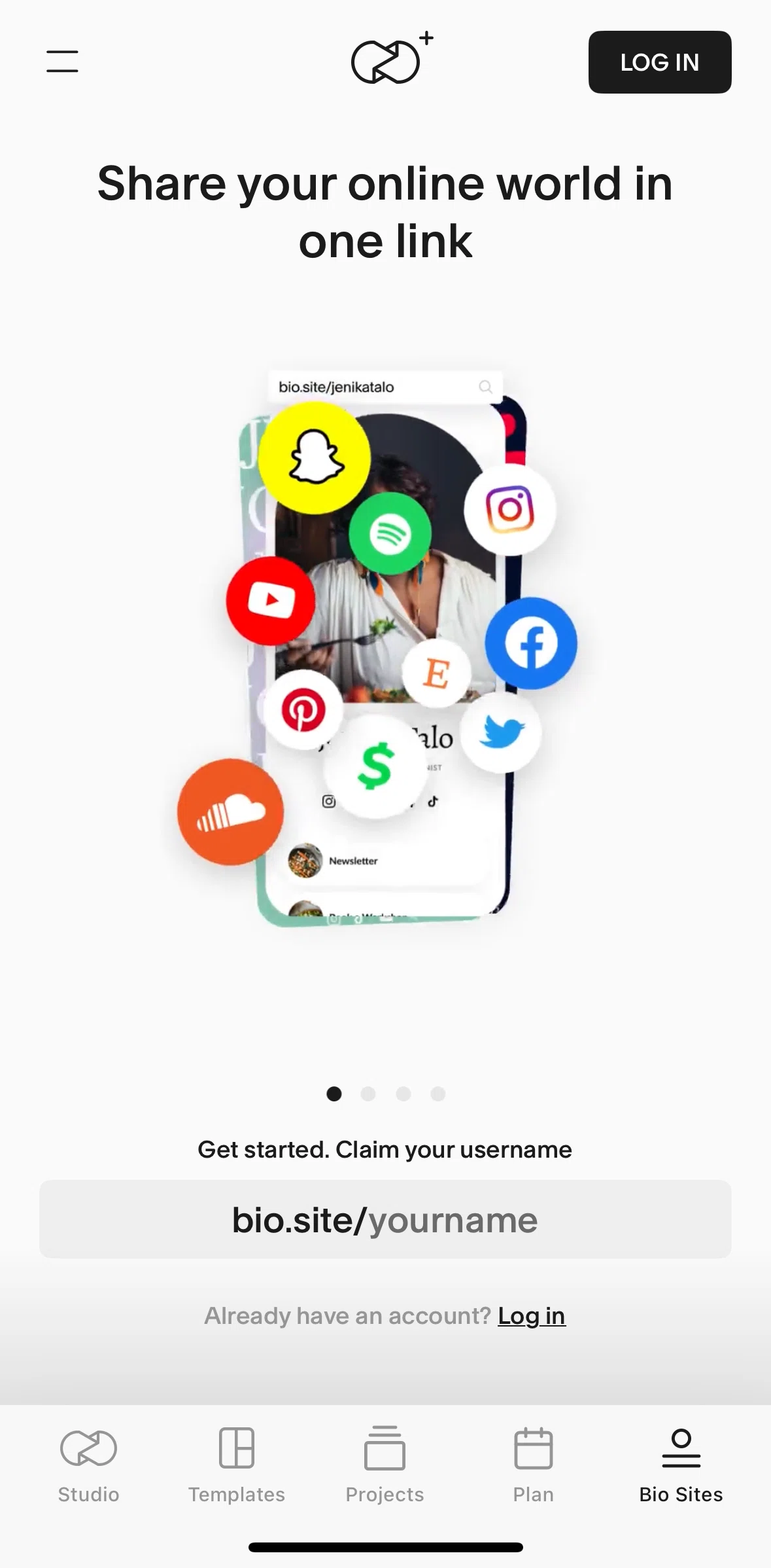 Unfold Screen screen in the Logging in flow