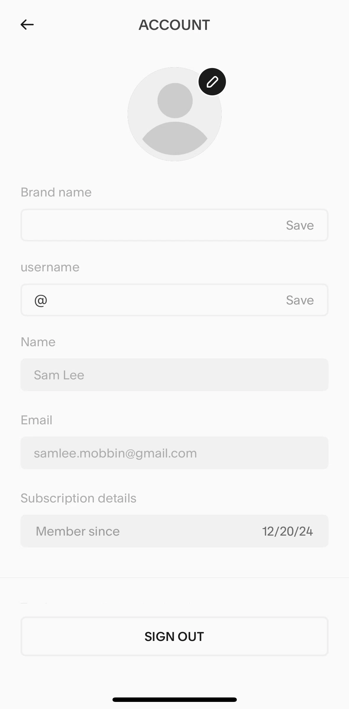 Unfold Screen screen in the Logging out flow