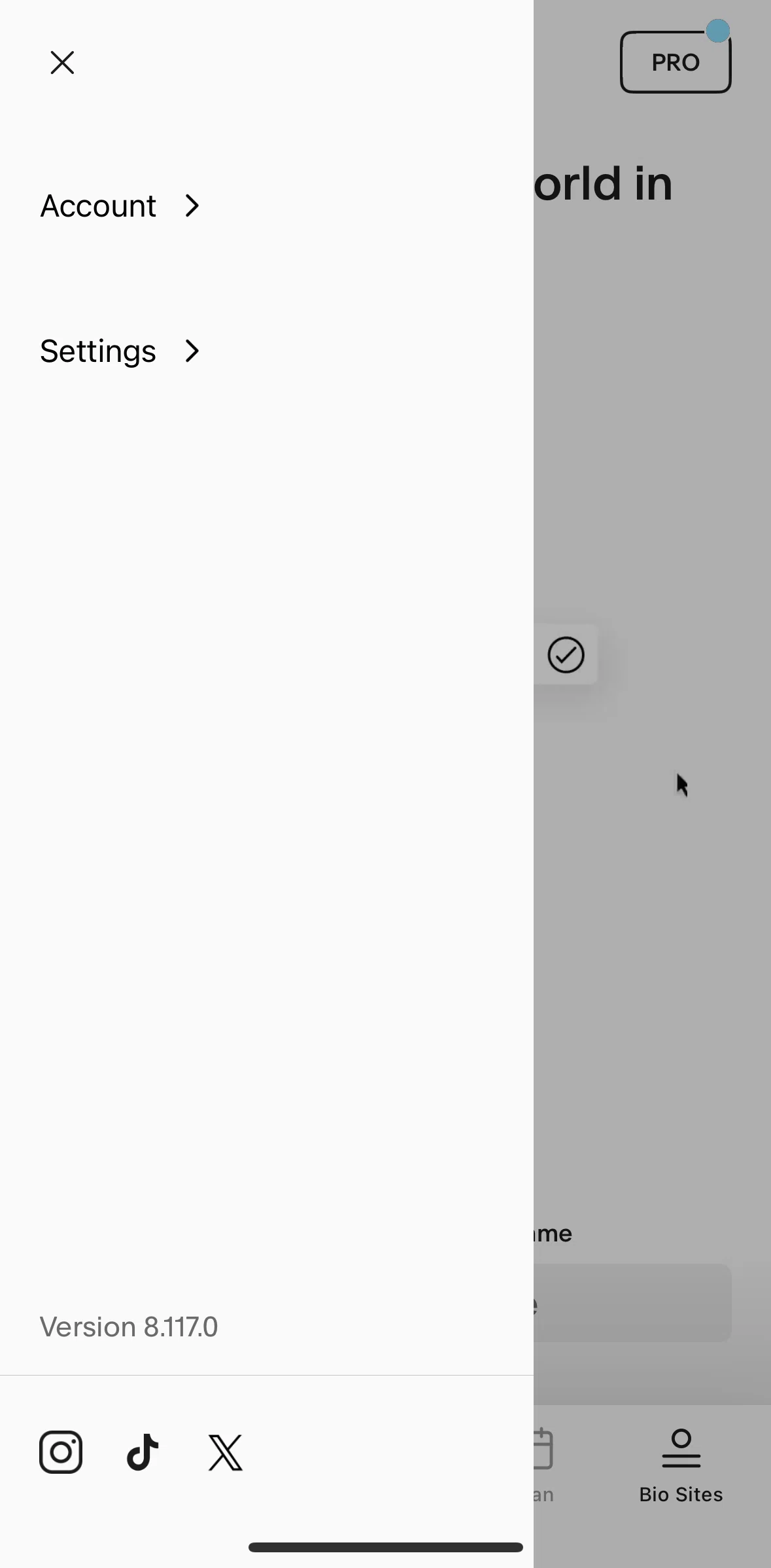 Unfold Screen screen in the Settings flow
