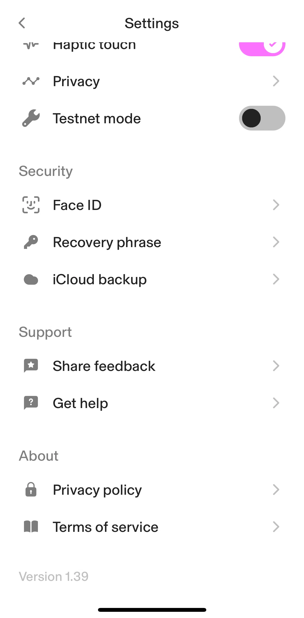 Uniswap Screen screen in the Backing up recovery phrase flow