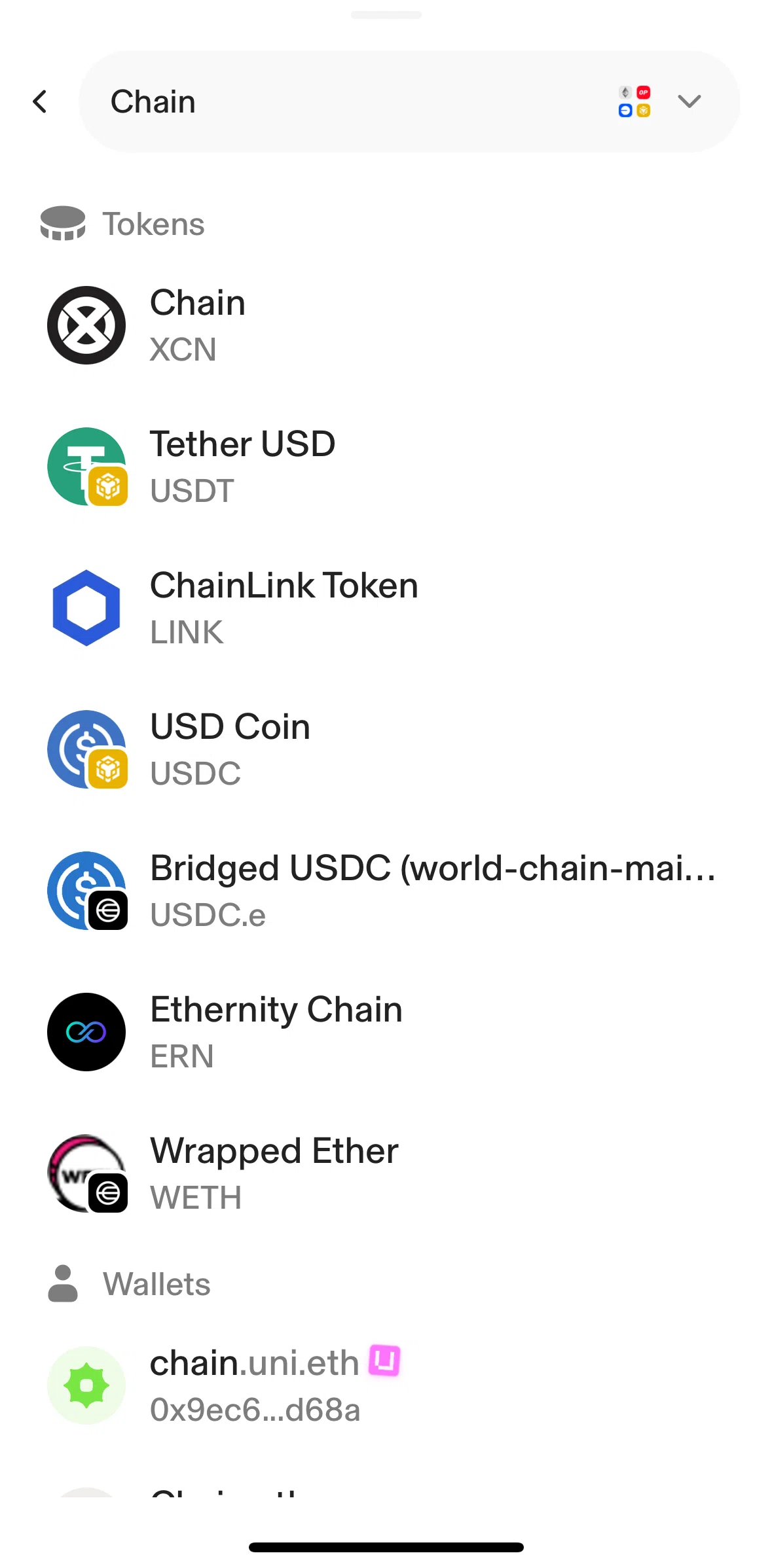 Uniswap Screen screen in the Token detail flow