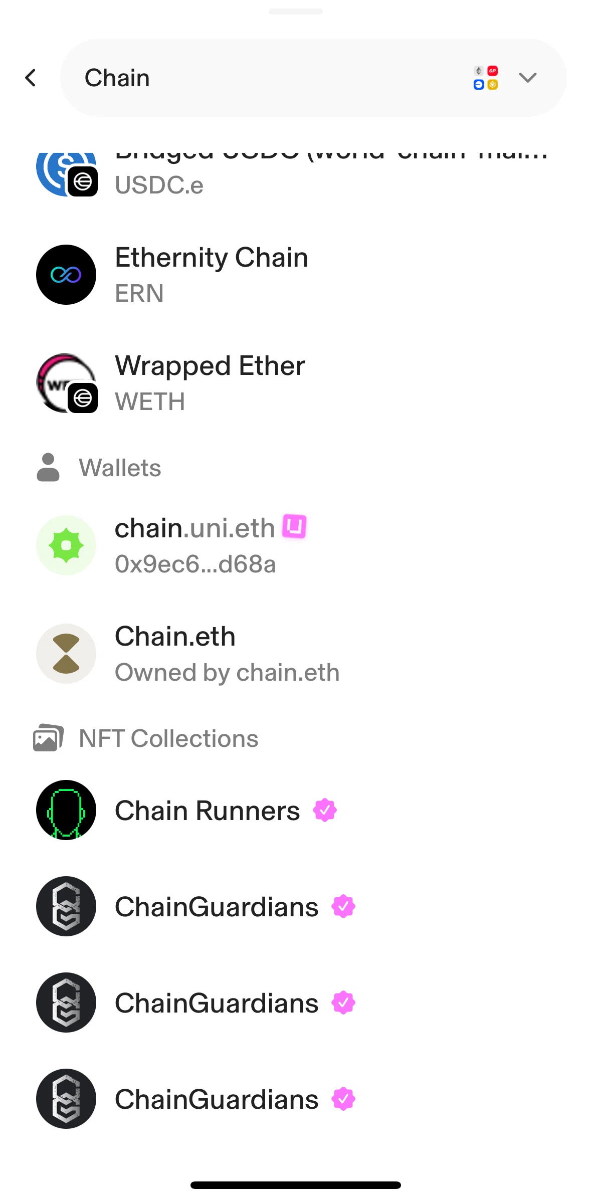 Uniswap Screen screen in the View a wallet flow