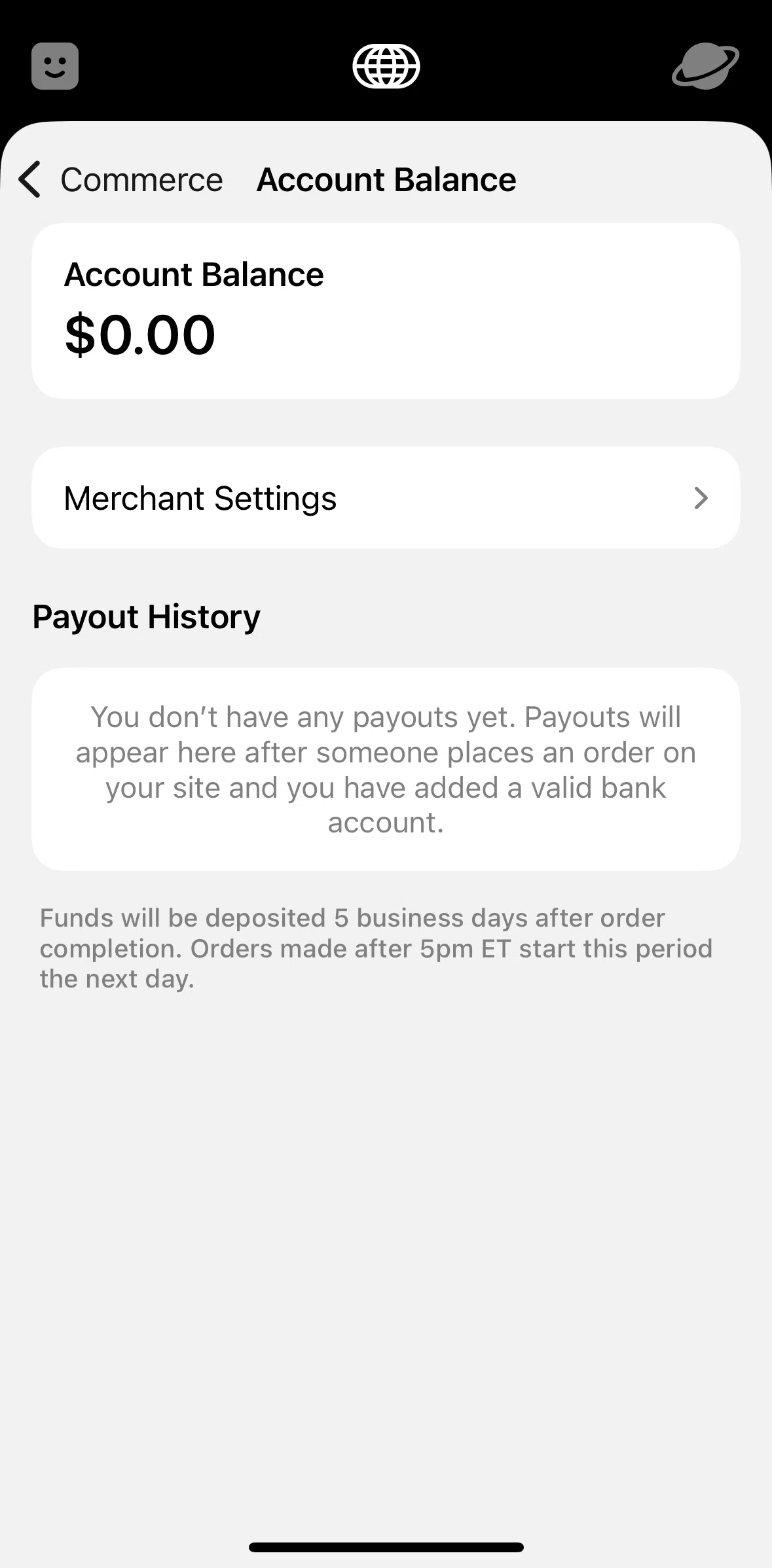 Universe Screen screen in the Add a bank account flow