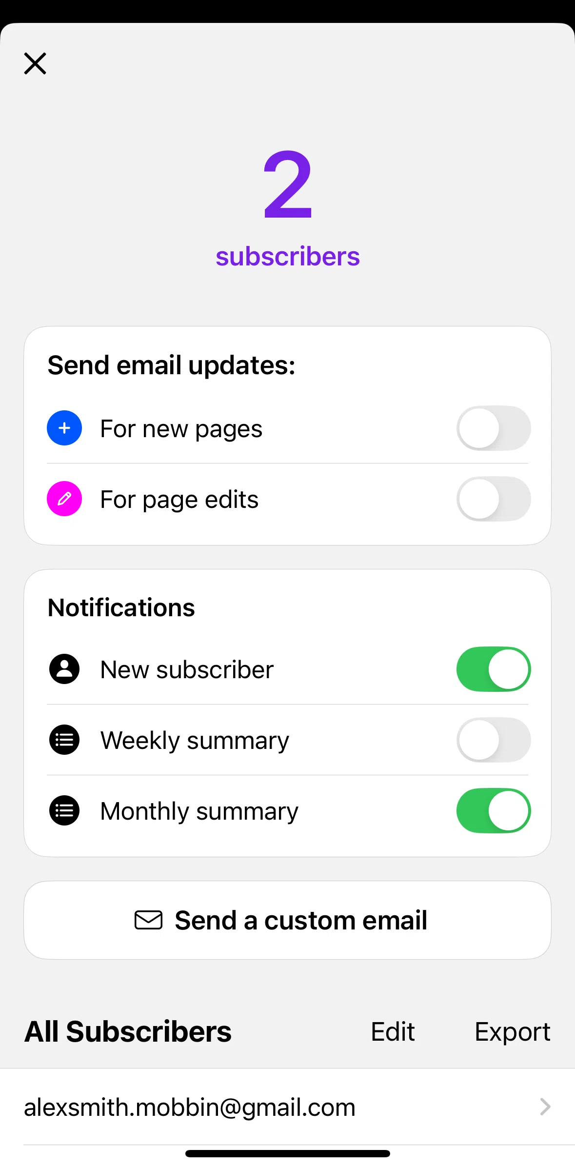 Universe Screen screen in the Deleting a subscriber flow