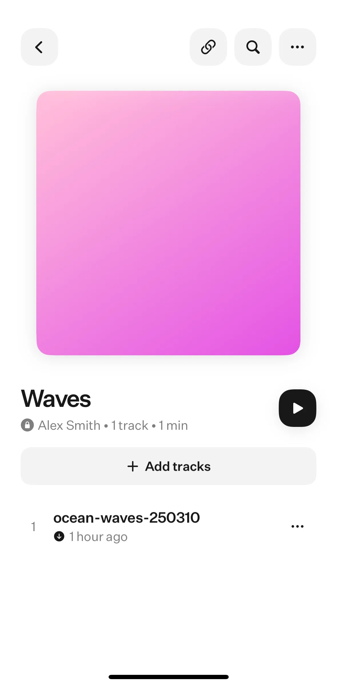 [untitled] Screen screen in the Add tracks flow