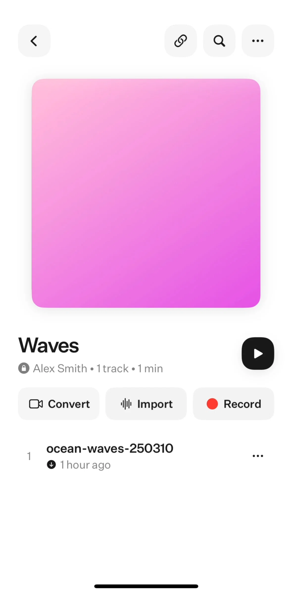 [untitled] Screen screen in the Converting a video to audio flow
