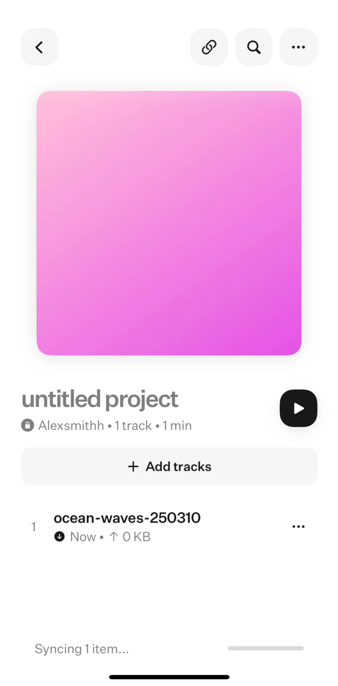 [untitled] Screen screen in the Naming a project flow