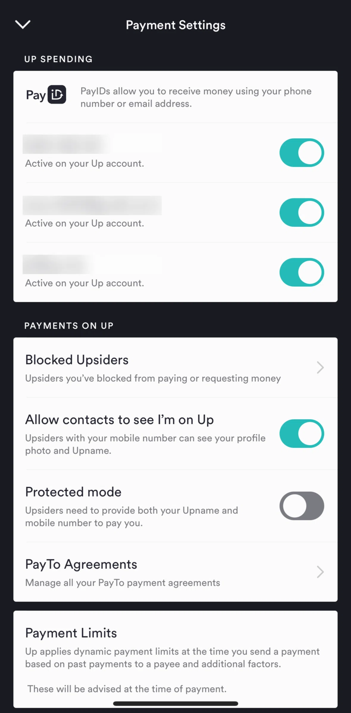 Up Screen screen in the Blocked upsiders flow