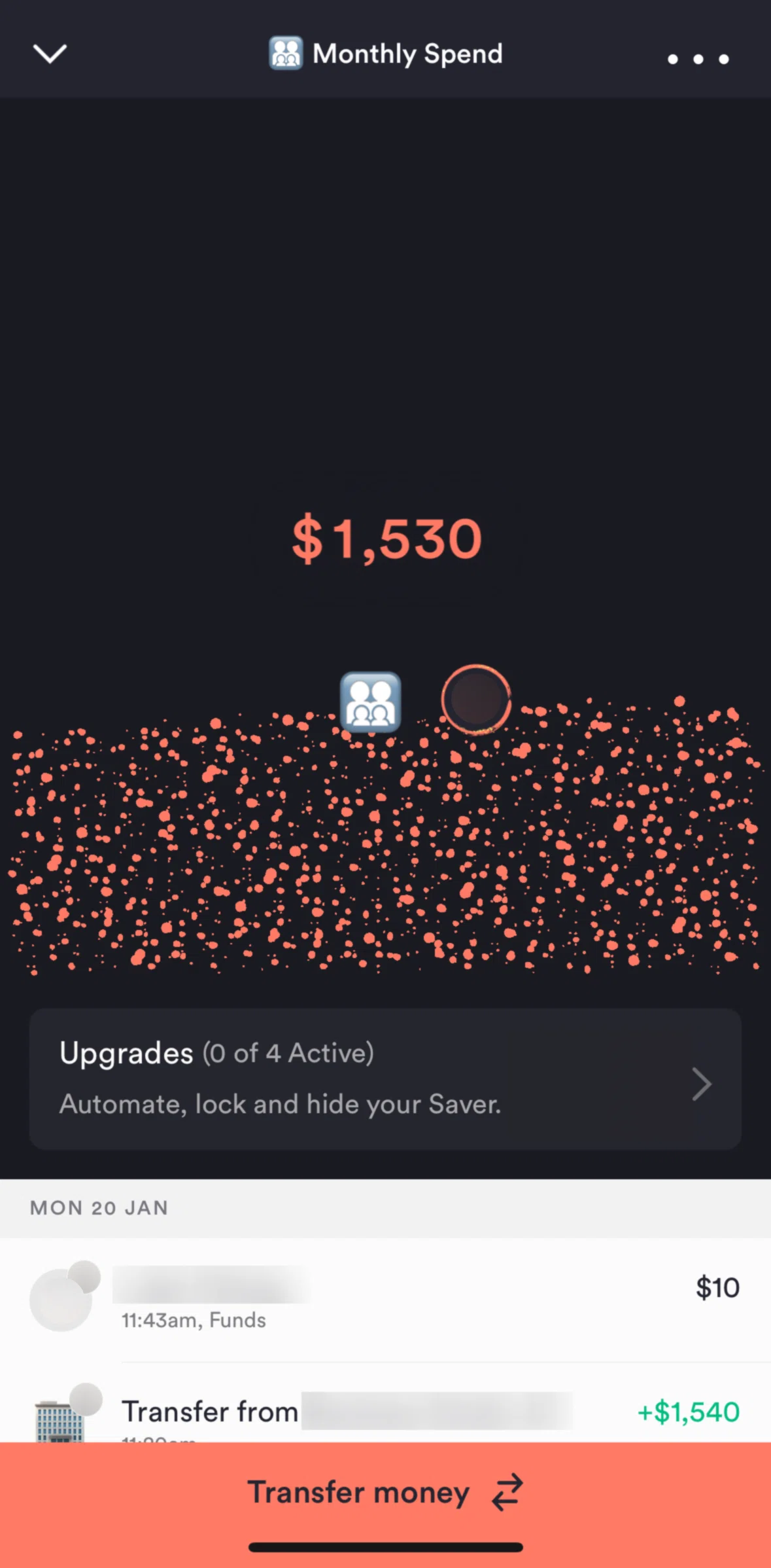Up Screen screen in the Upgrades flow
