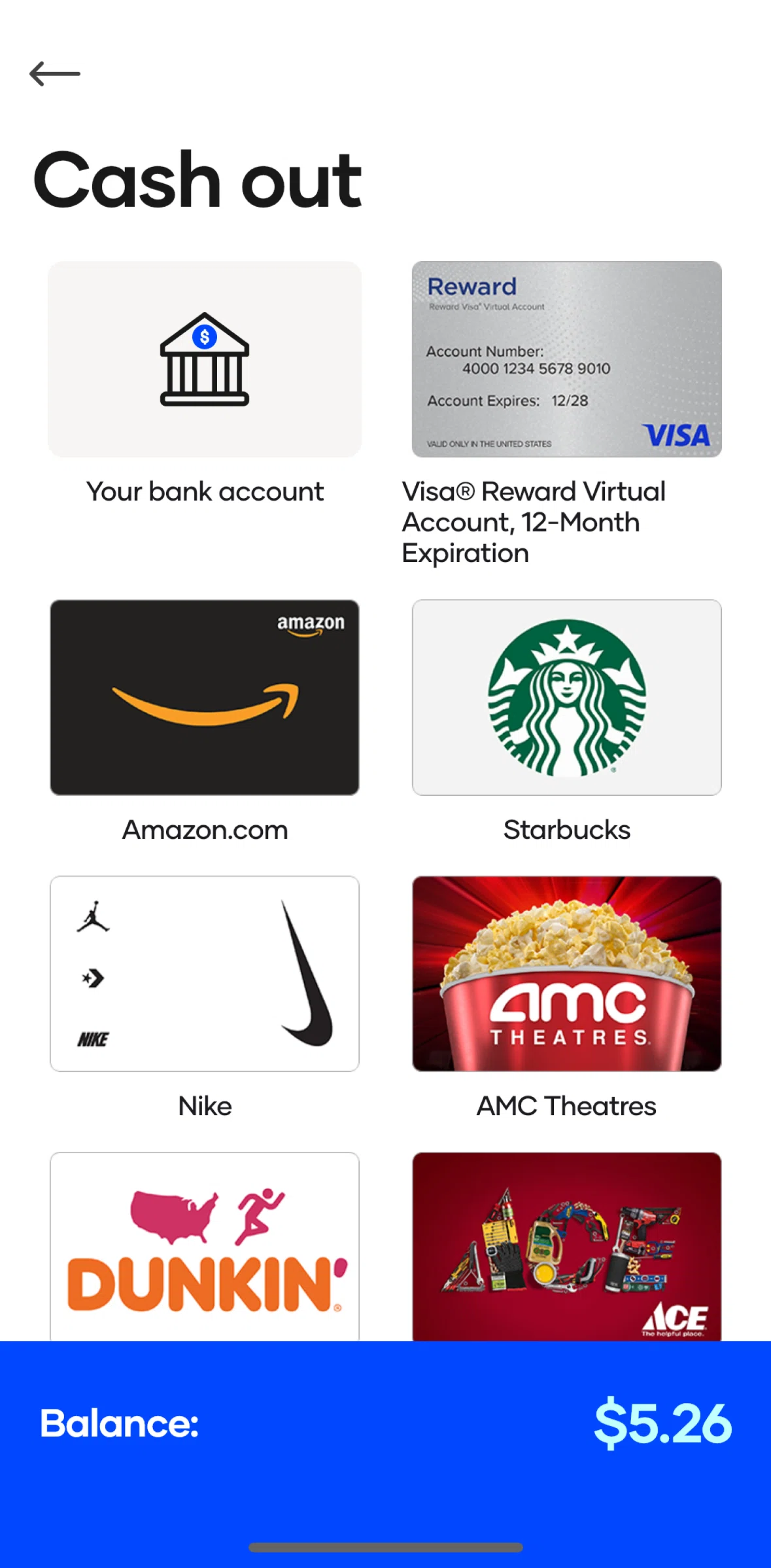 Upside Screen screen in the Linking a bank account flow