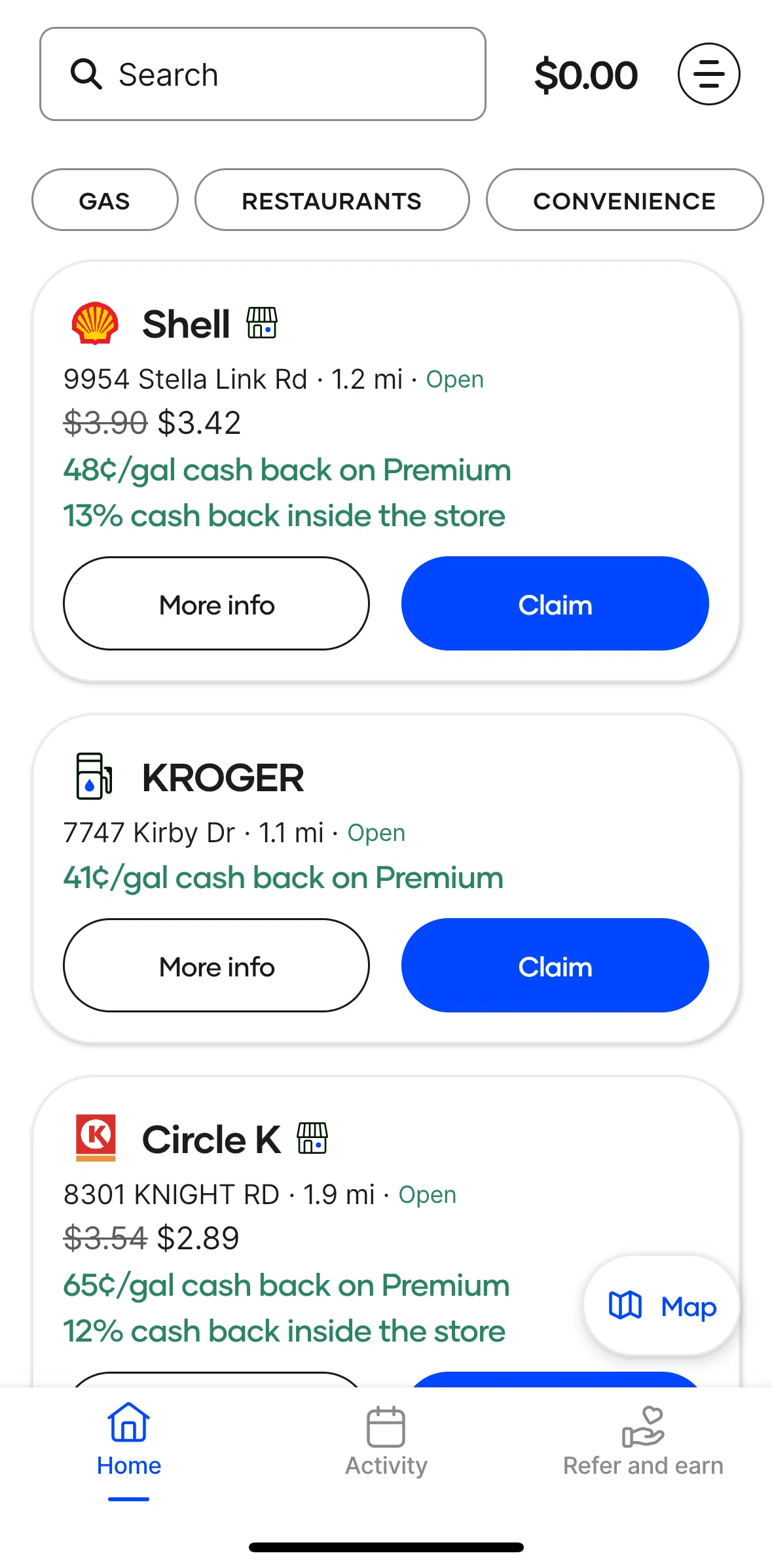 Upside Screen screen in the Offer details flow
