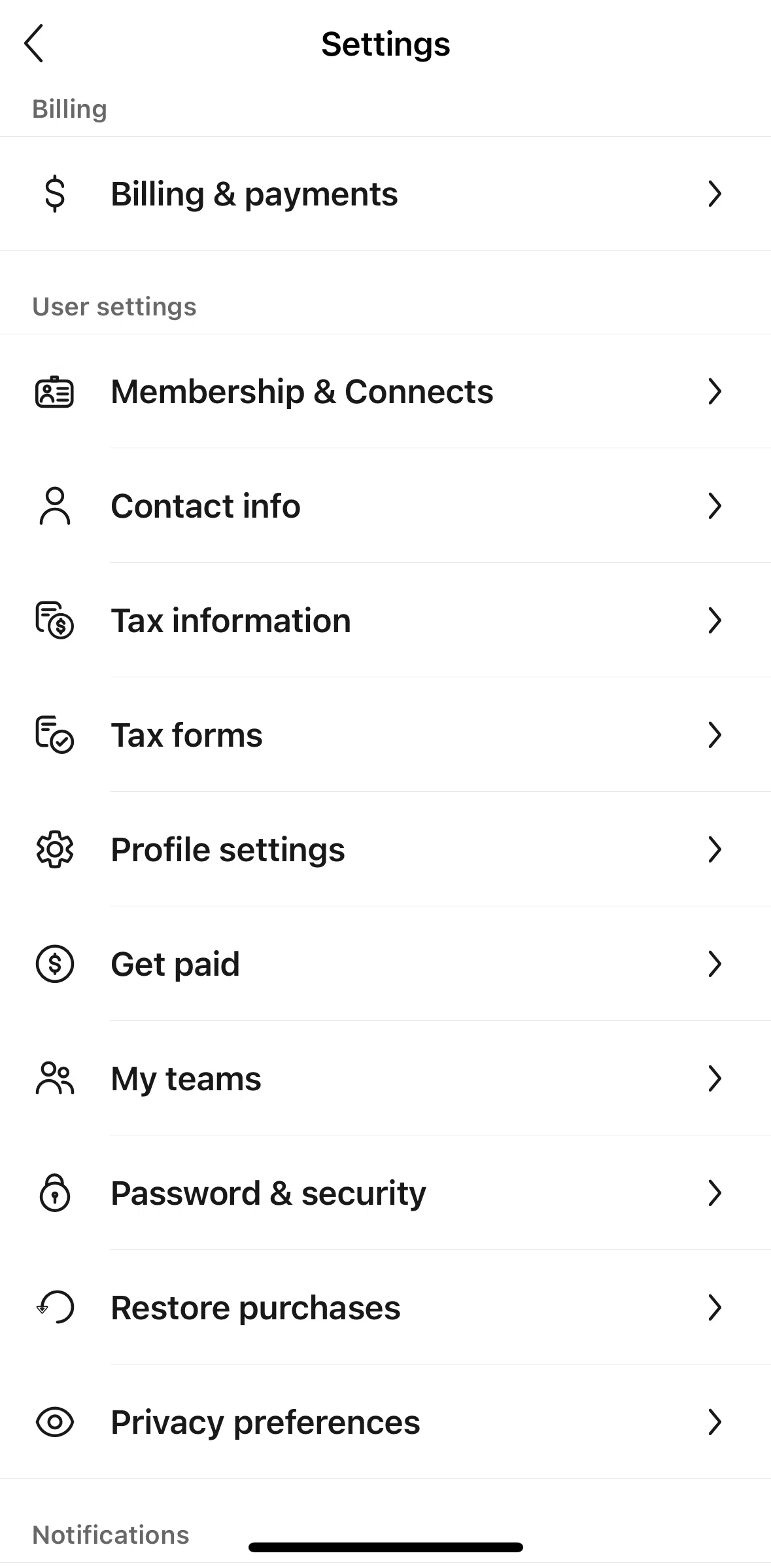 Upwork Screen screen in the Tax form flow