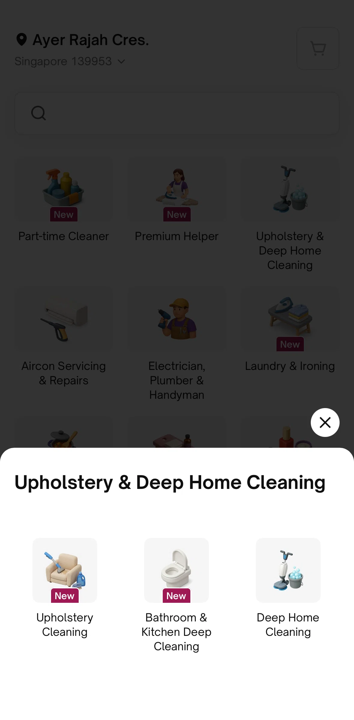 Urban Company Screen screen in the Deep home cleaning flow