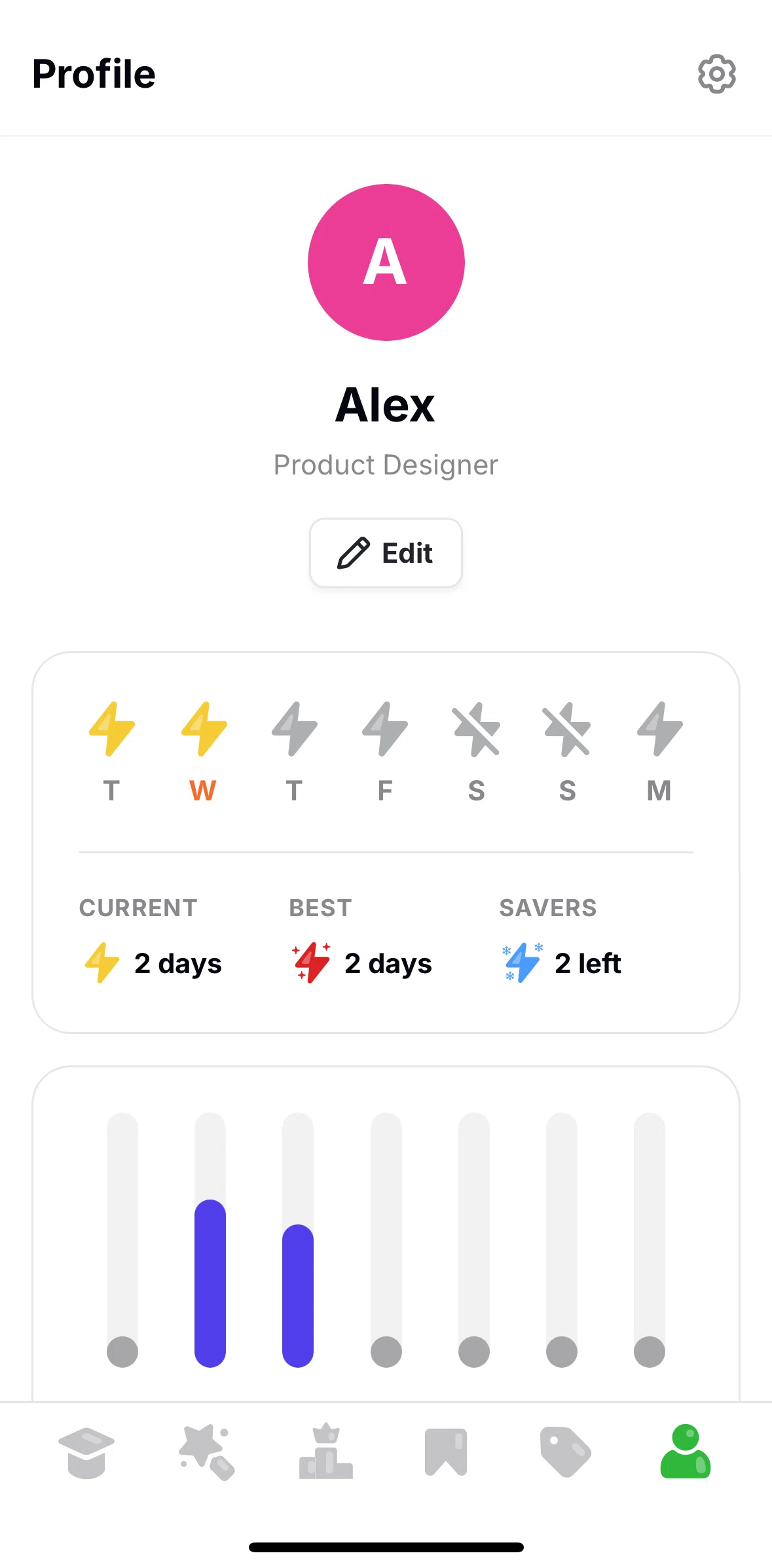 Uxcel Go Screen screen in the Settings flow