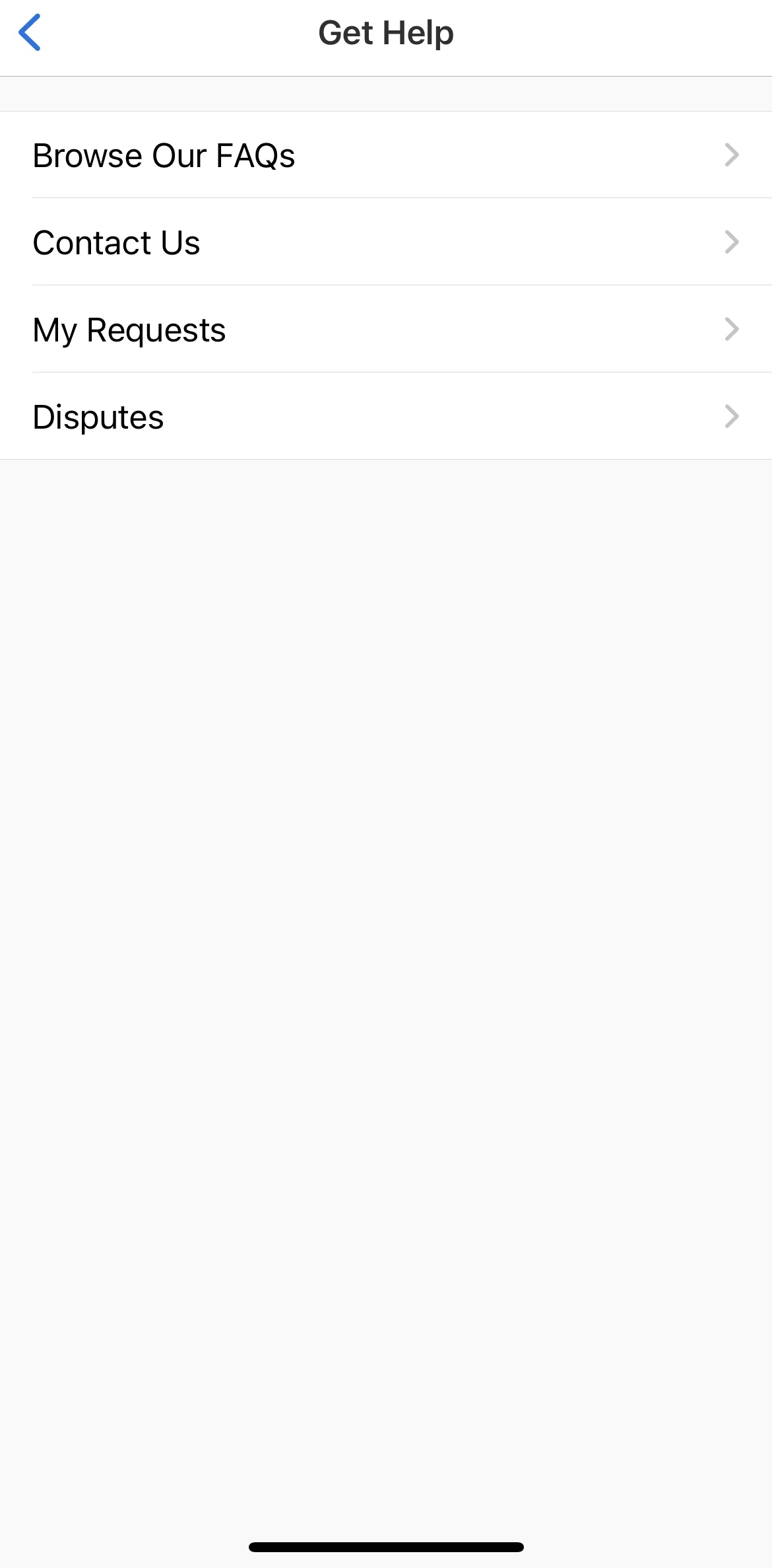 Venmo Screen screen in the Disputes flow