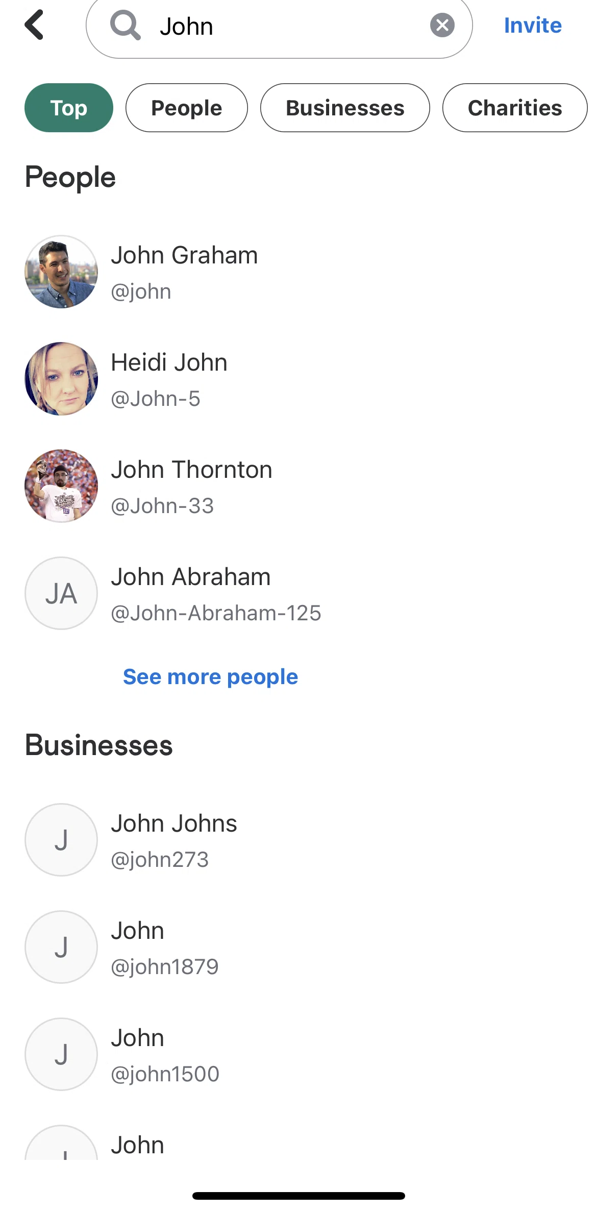Venmo Screen screen in the User profile flow