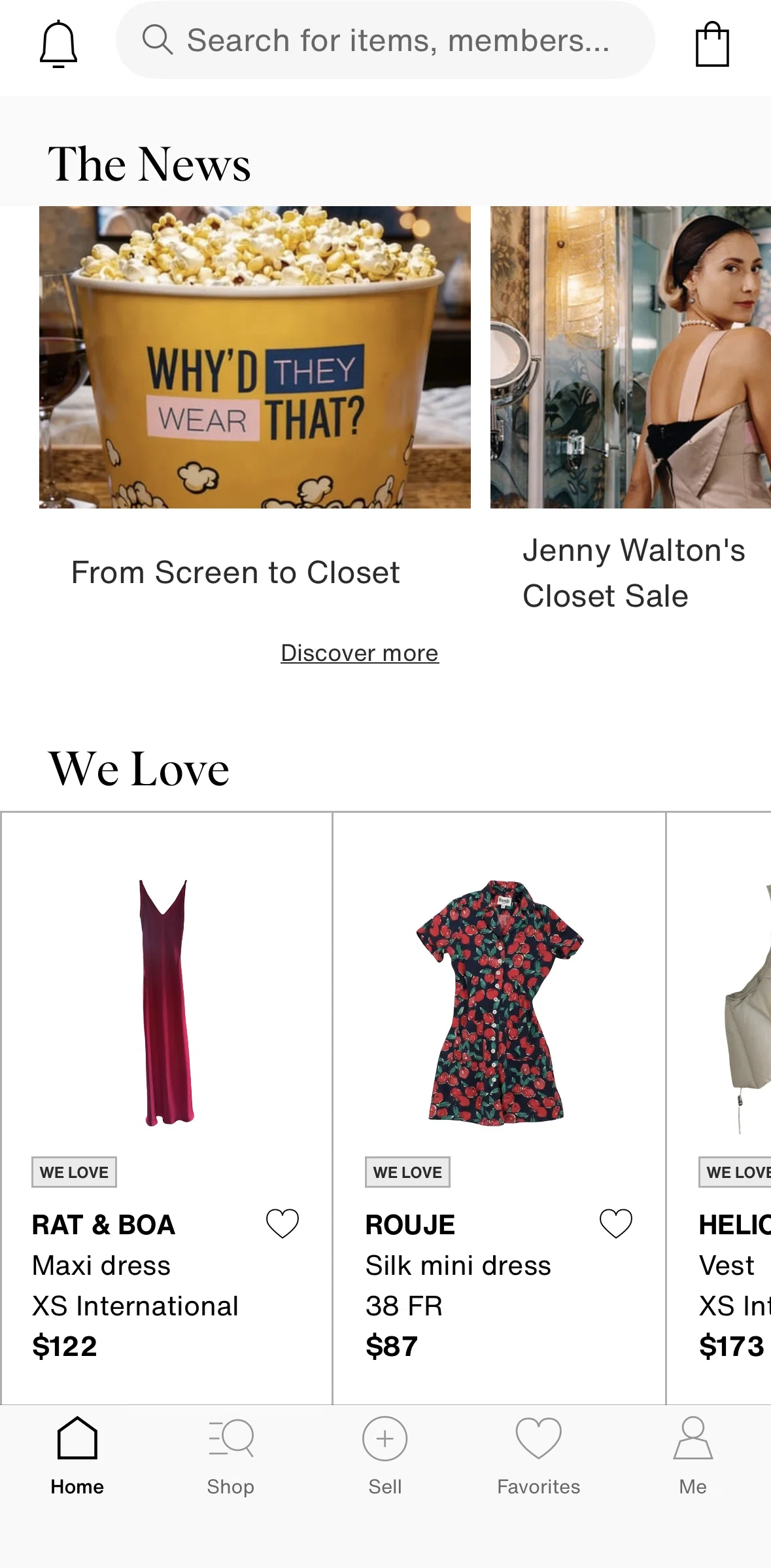 Vestiaire Collective Screen screen in the Article detail flow