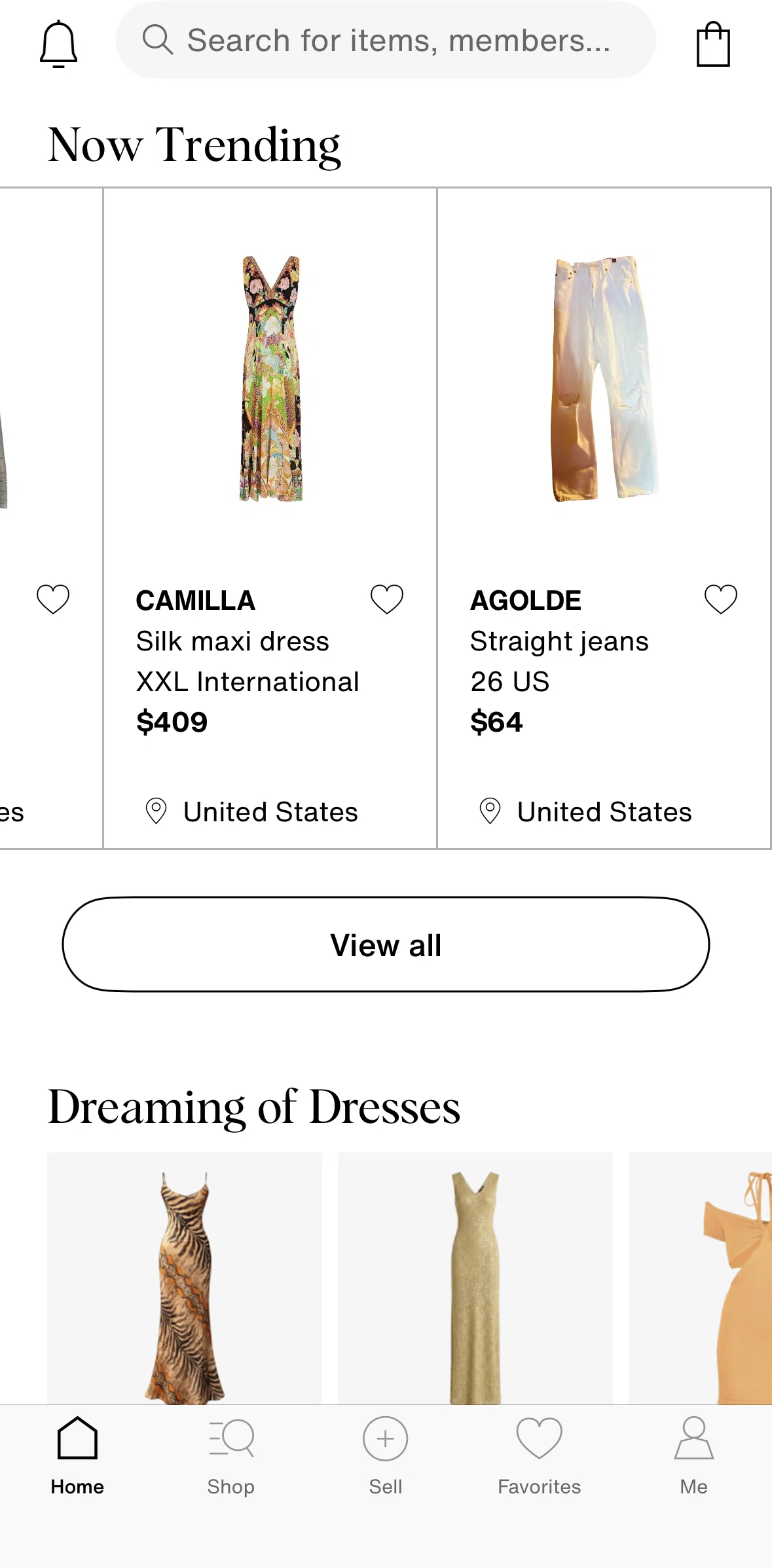 Vestiaire Collective Screen screen in the Item detail flow