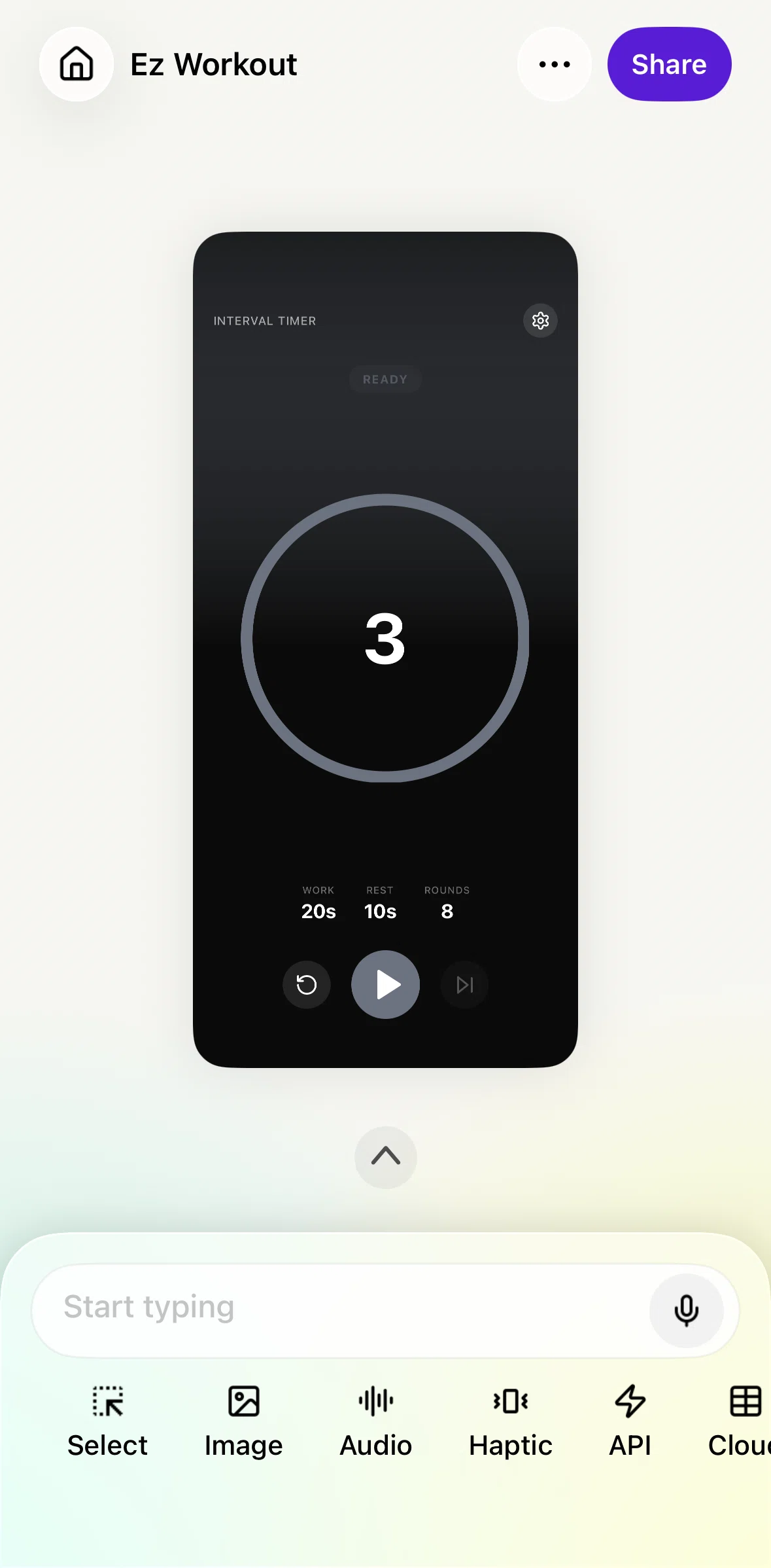 Vibecode Screen screen in the Refreshing an app flow