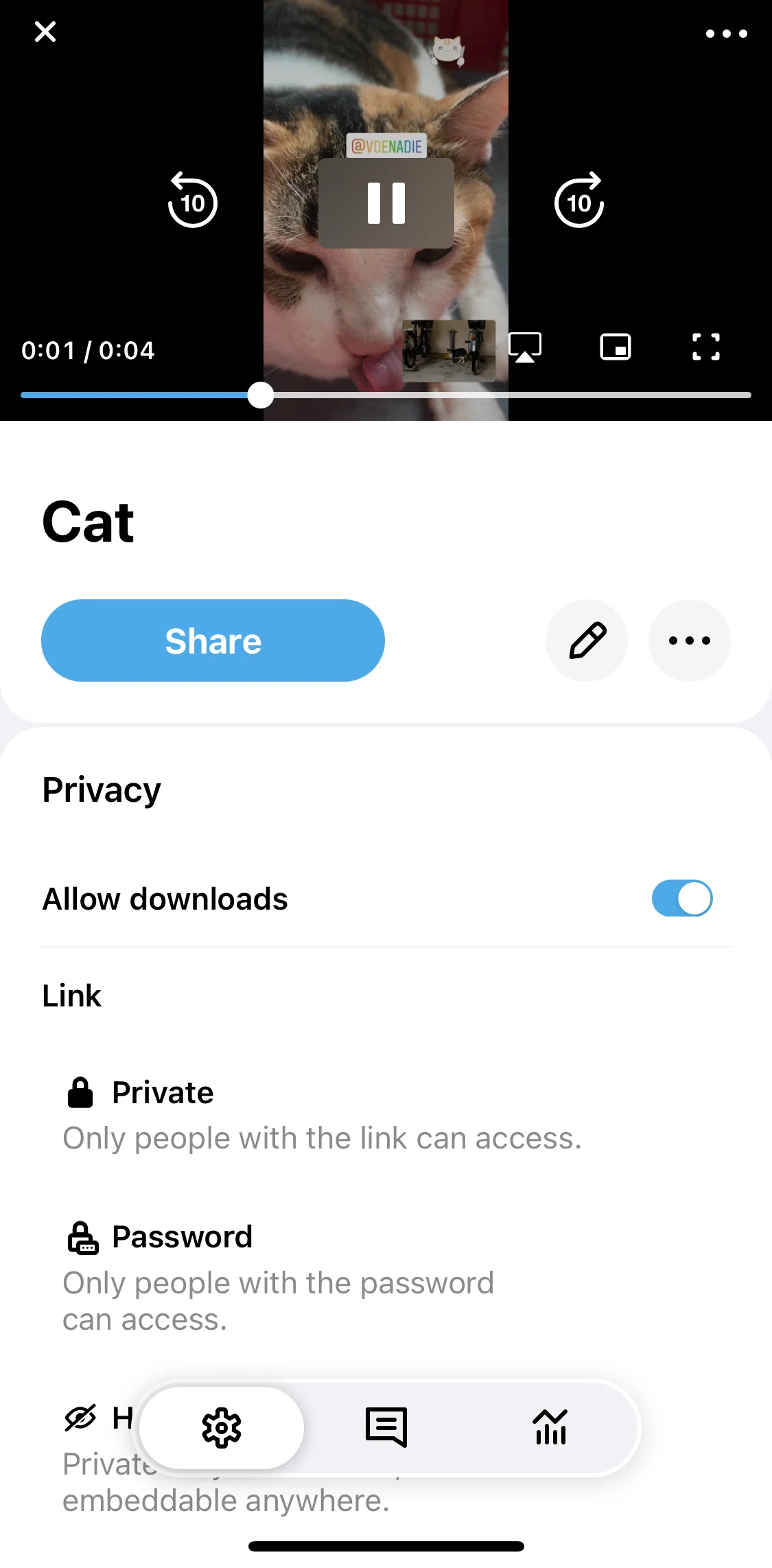 Vimeo Screen screen in the Publishing to Youtube flow