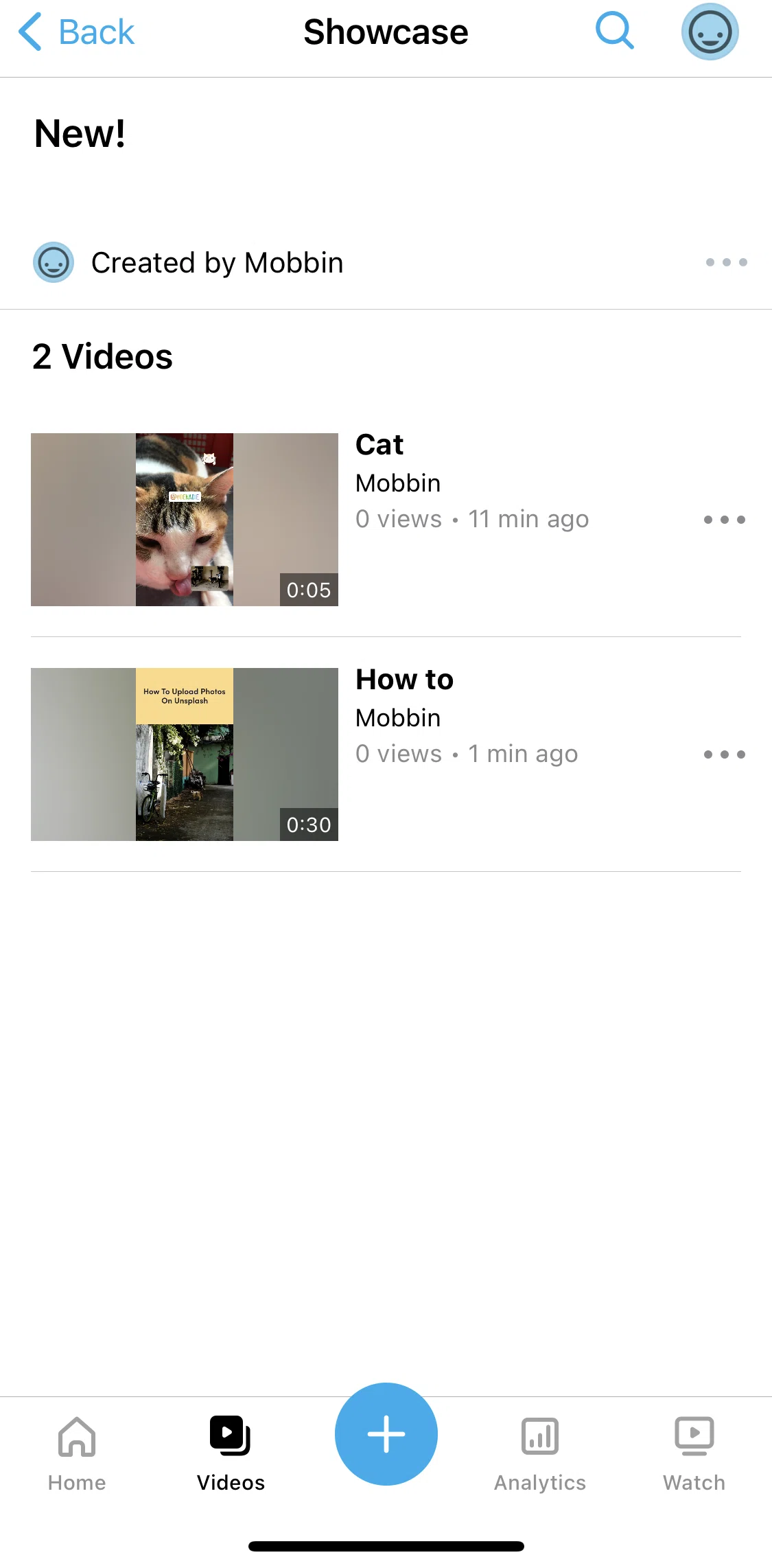 Vimeo Screen screen in the Showcase settings flow