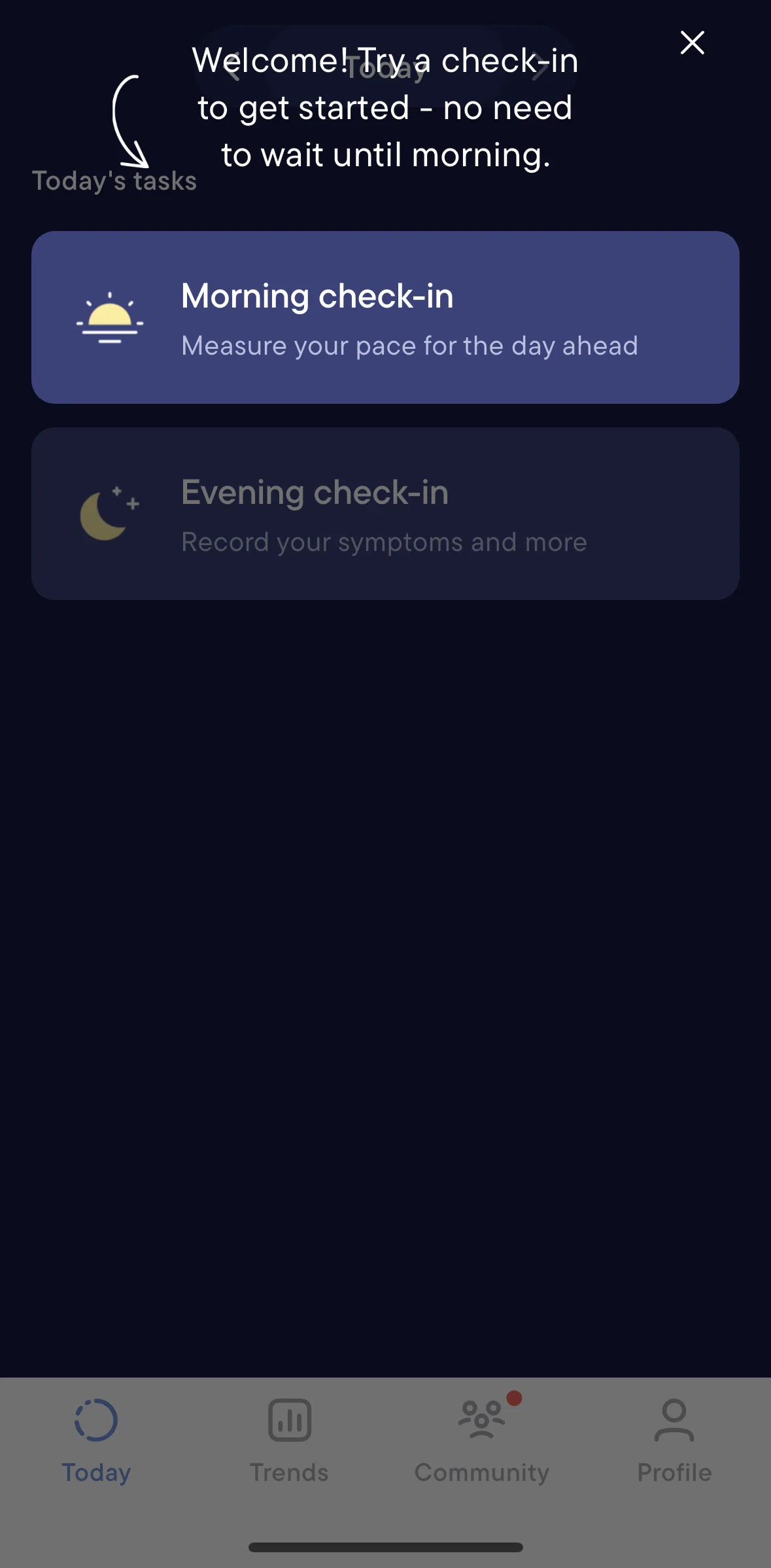 Visible Screen screen in the Home flow