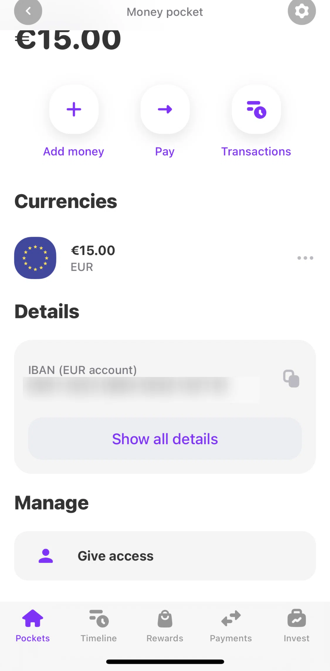 Vivid Screen screen in the Pocket sharing flow