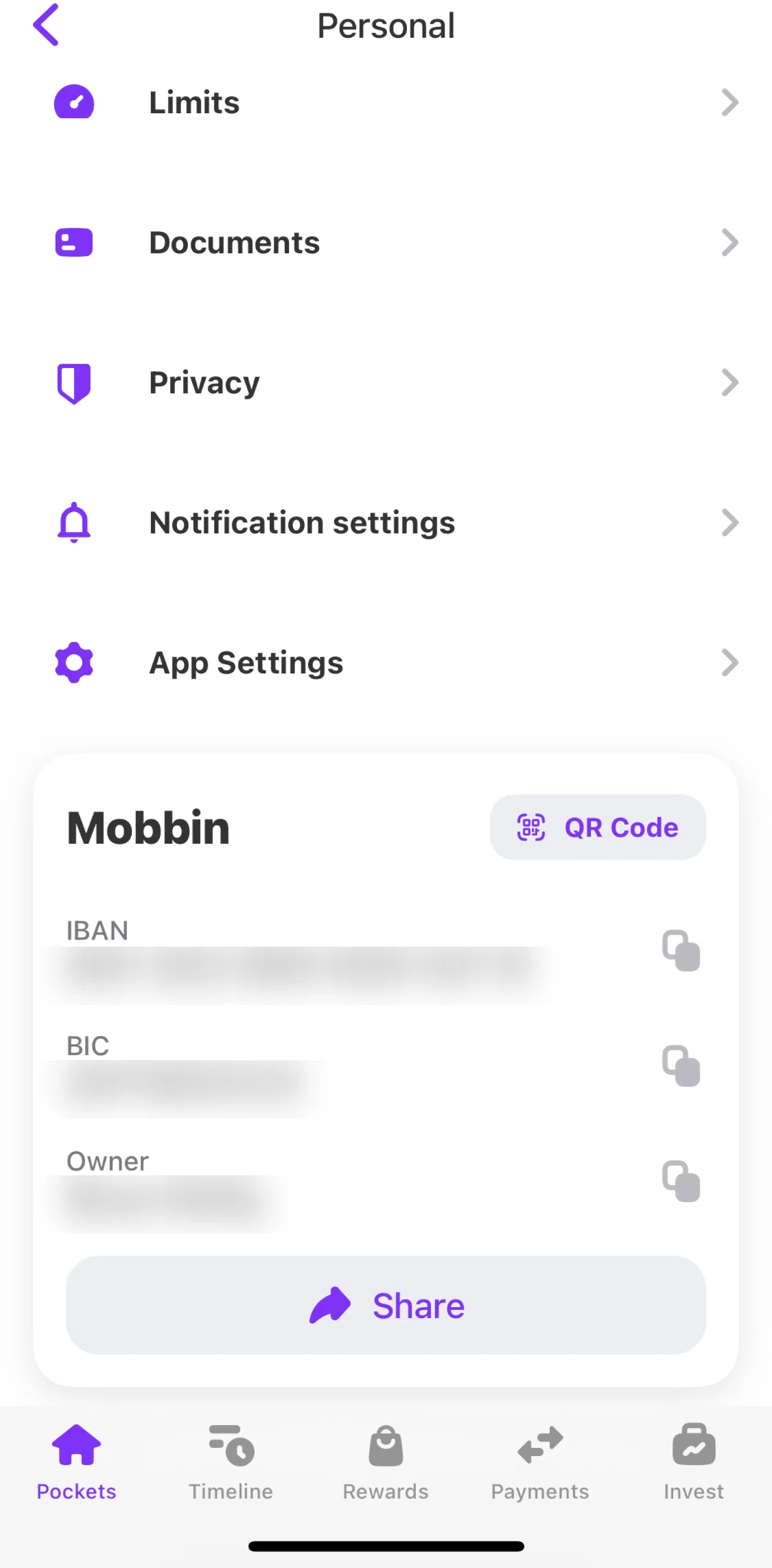 Vivid Screen screen in the Privacy flow