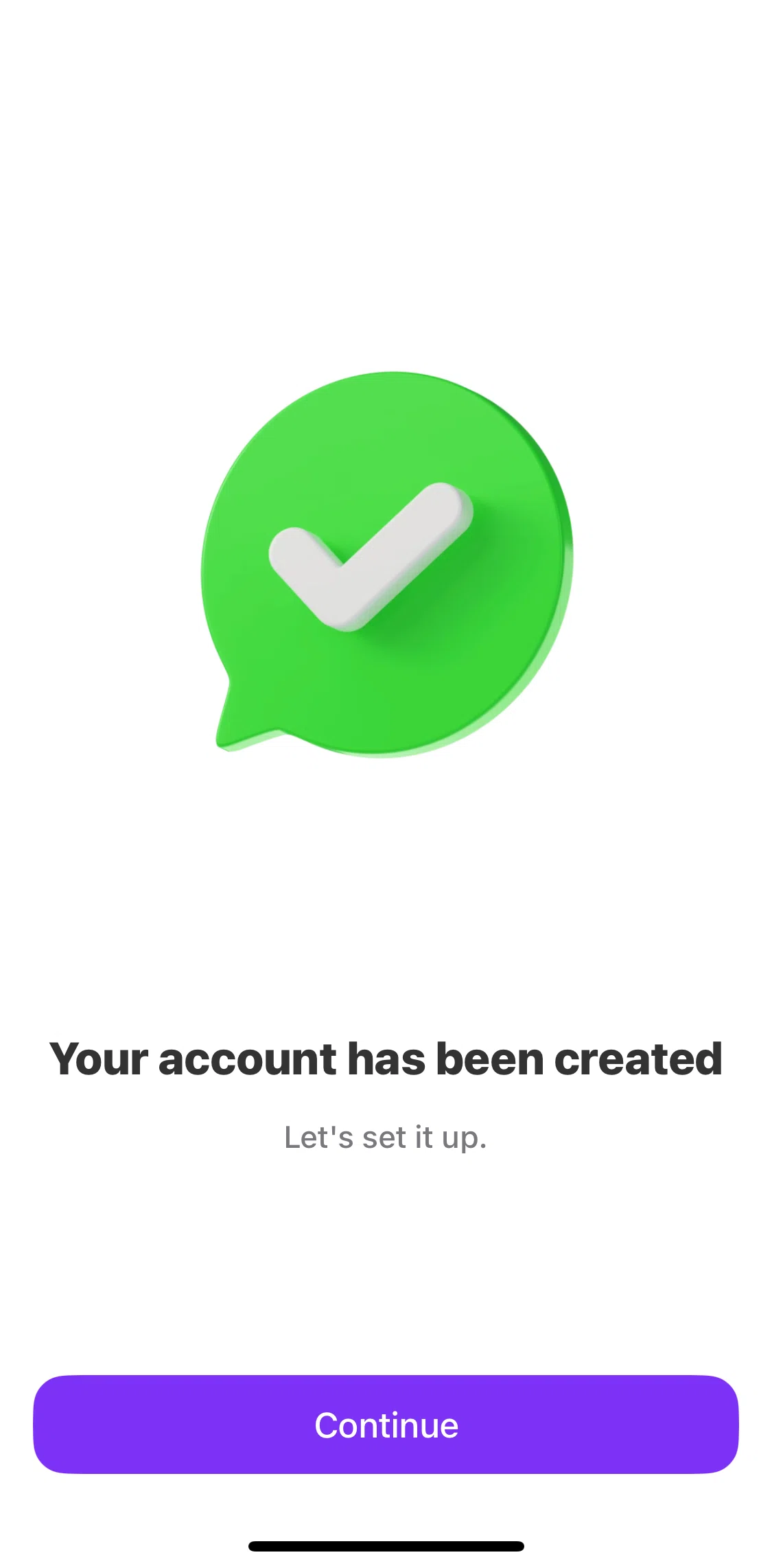 Vivid Screen screen in the Setting a passcode flow