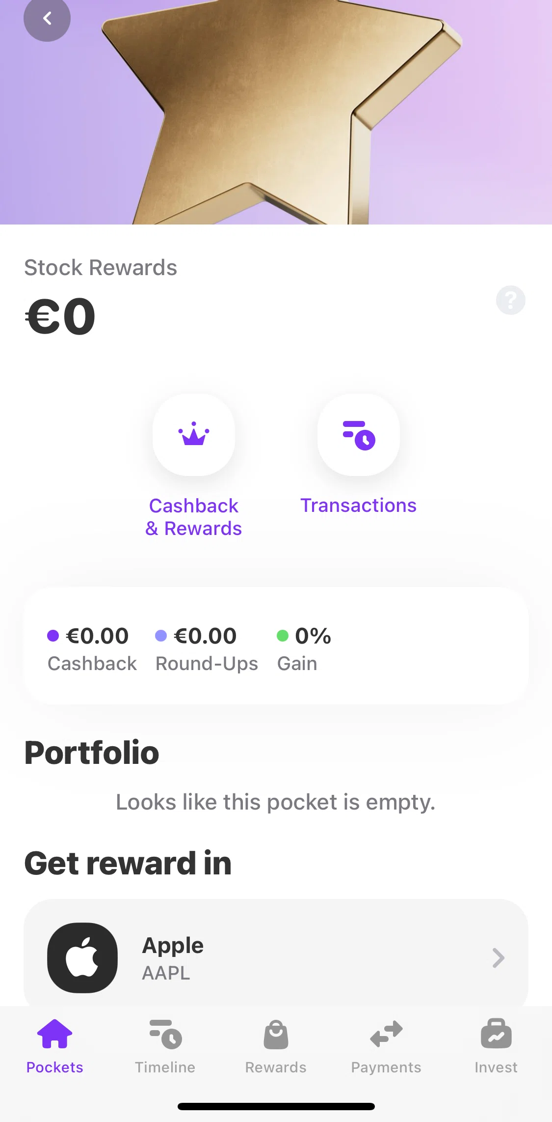 Vivid Screen screen in the Setting up stock rewards flow