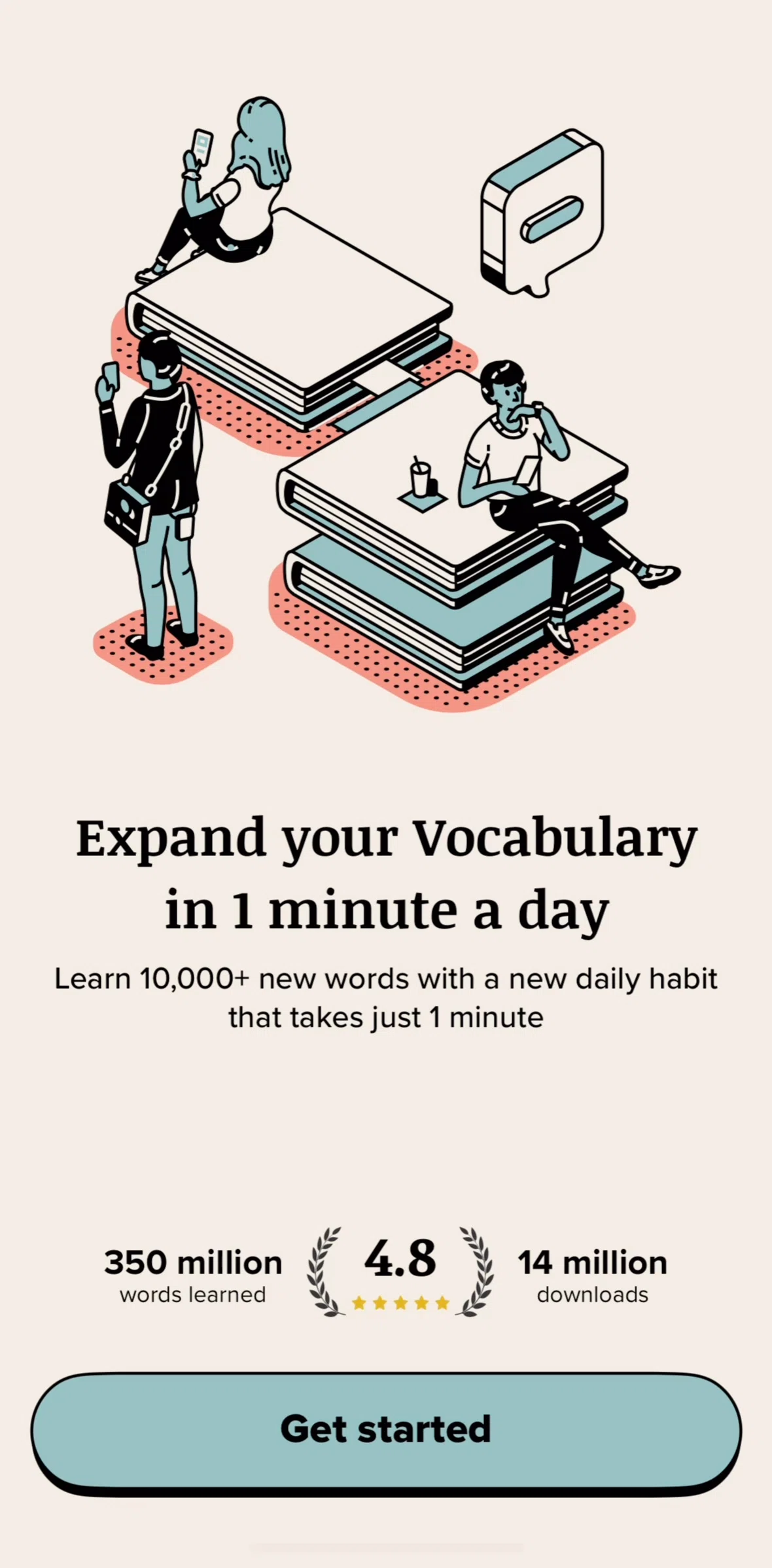 Vocabulary Screen screen in the Onboarding flow