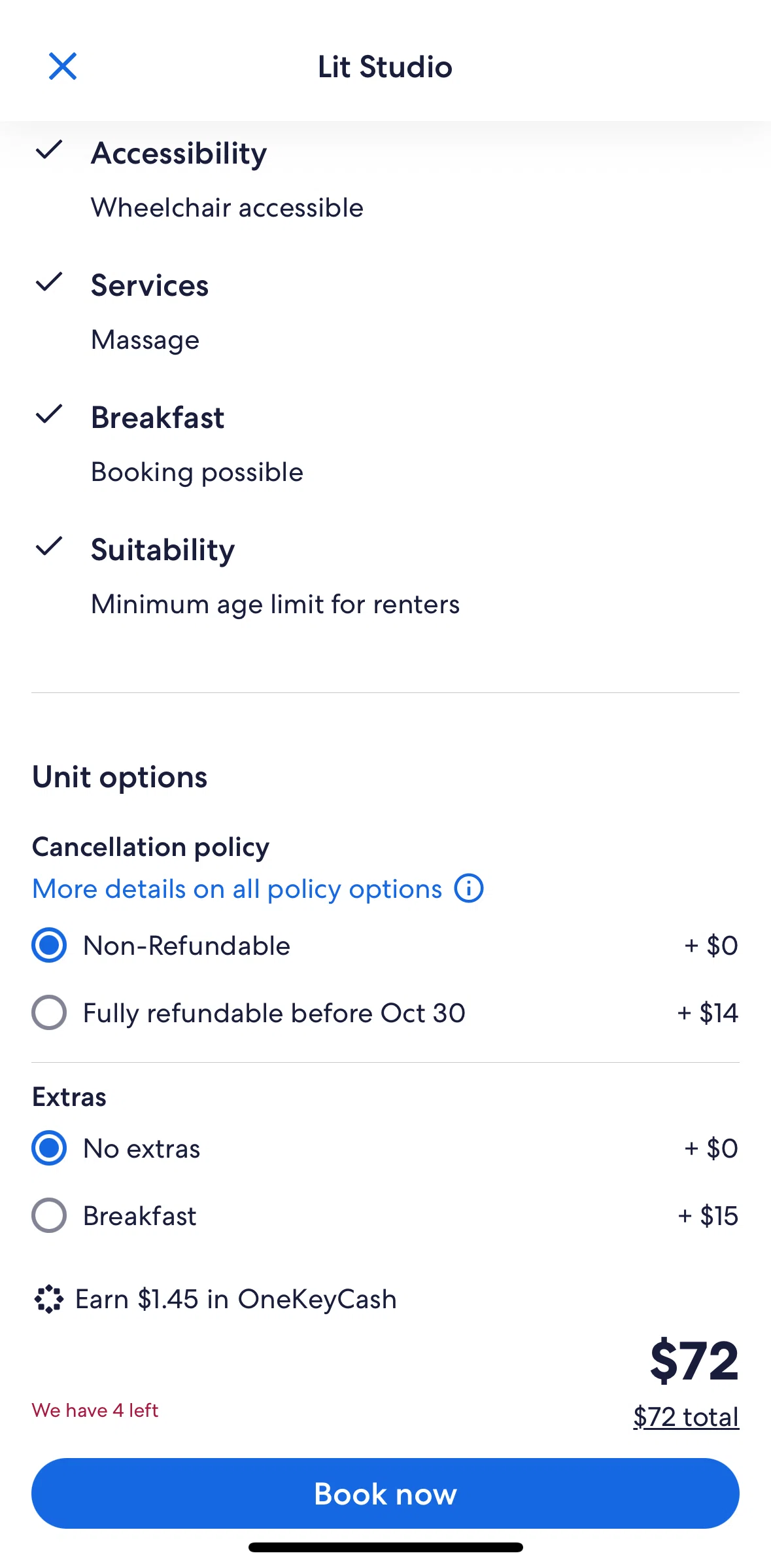 Vrbo Screen screen in the Cancelation policies flow