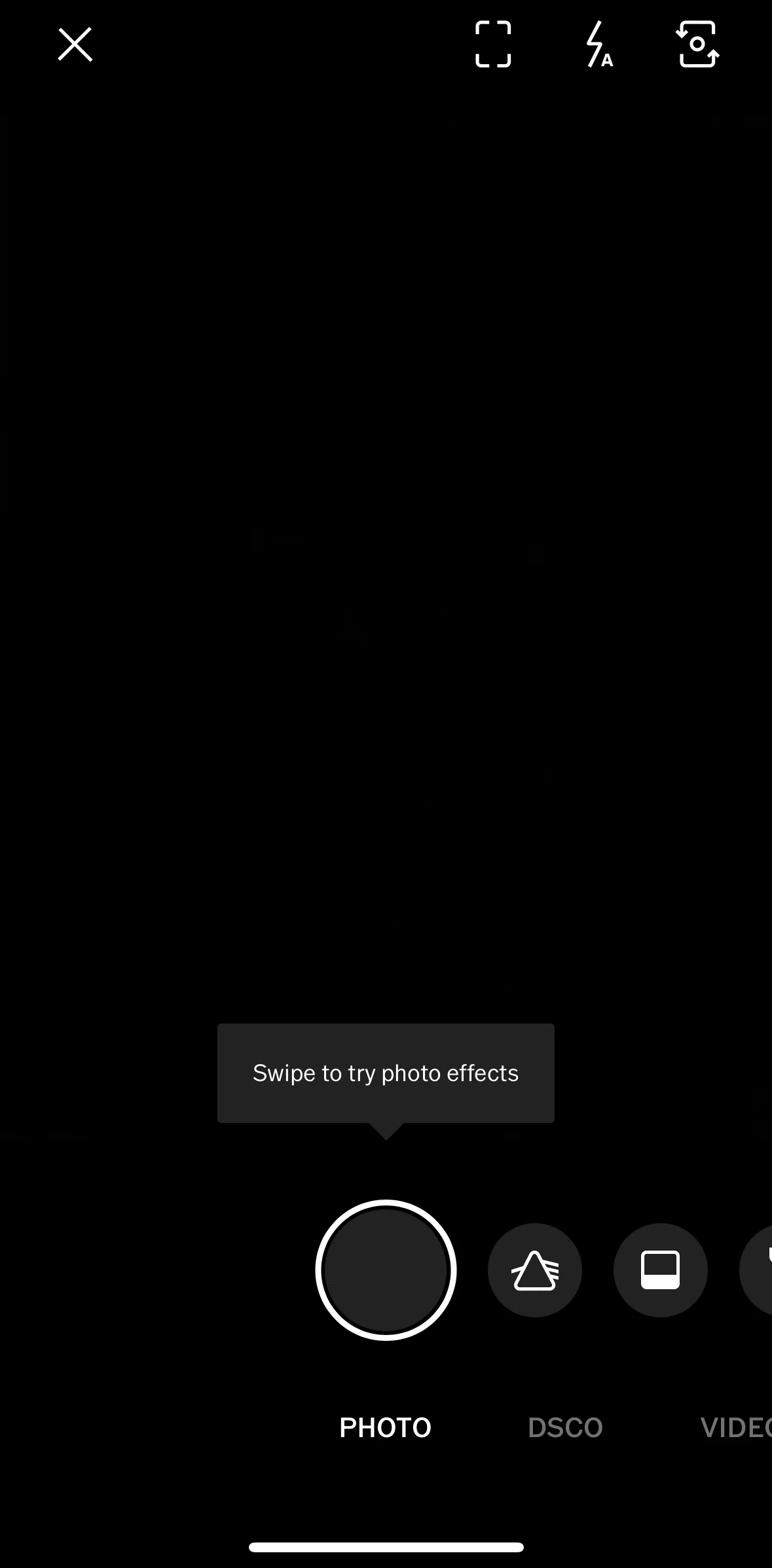 Vsco Screen screen in the Applying filter to camera (prism) flow